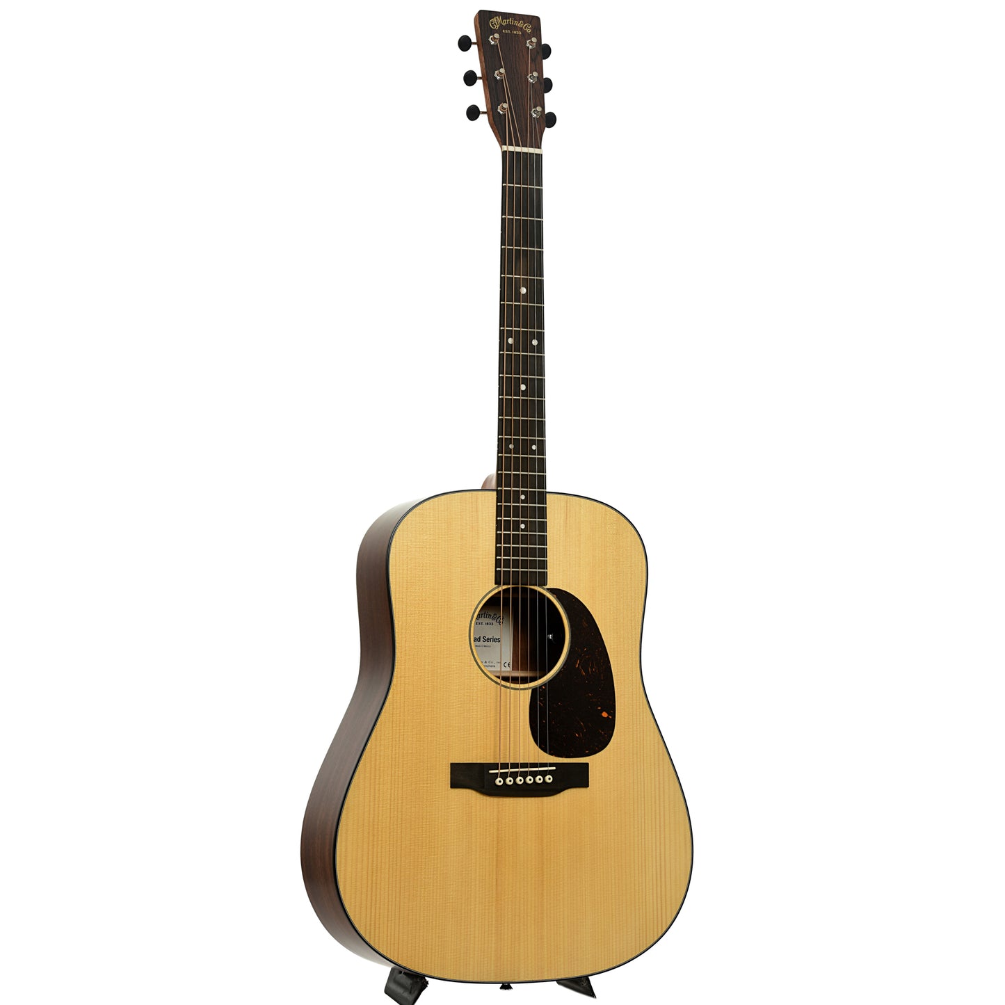 Full front and side of Martin D-10E Retro Guitar 