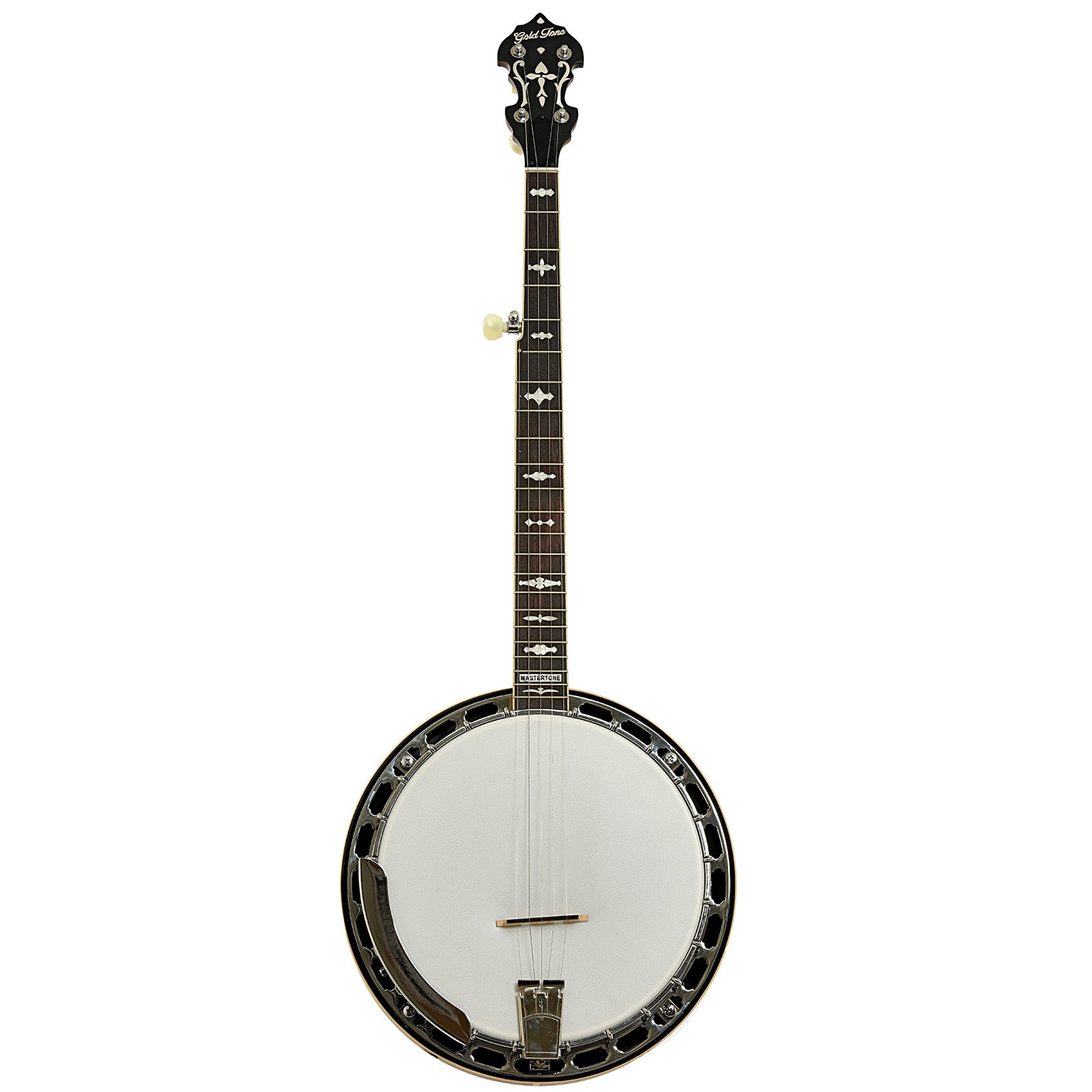 Full front of Gold Tone OB-150 Resonator Banjo 