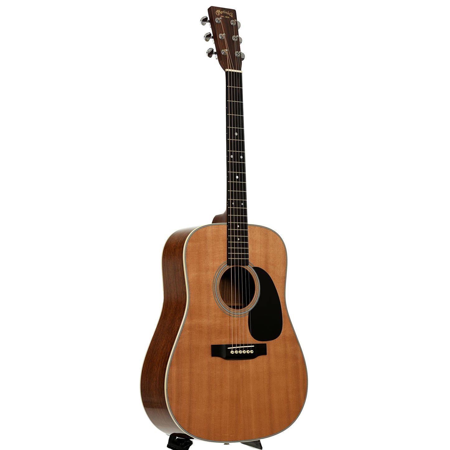 Full front and side of Martin D-28 Acoustic Guitar