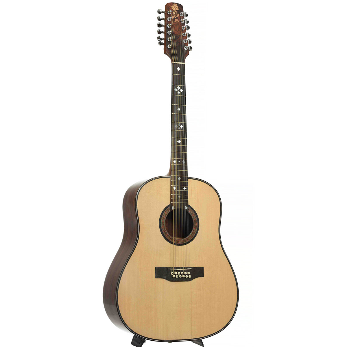 Full front and side of Del Langejans 12-String