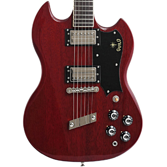 Front of Fornt of Guild Newark ST. Collection S-100 Polara, Cherry Red
