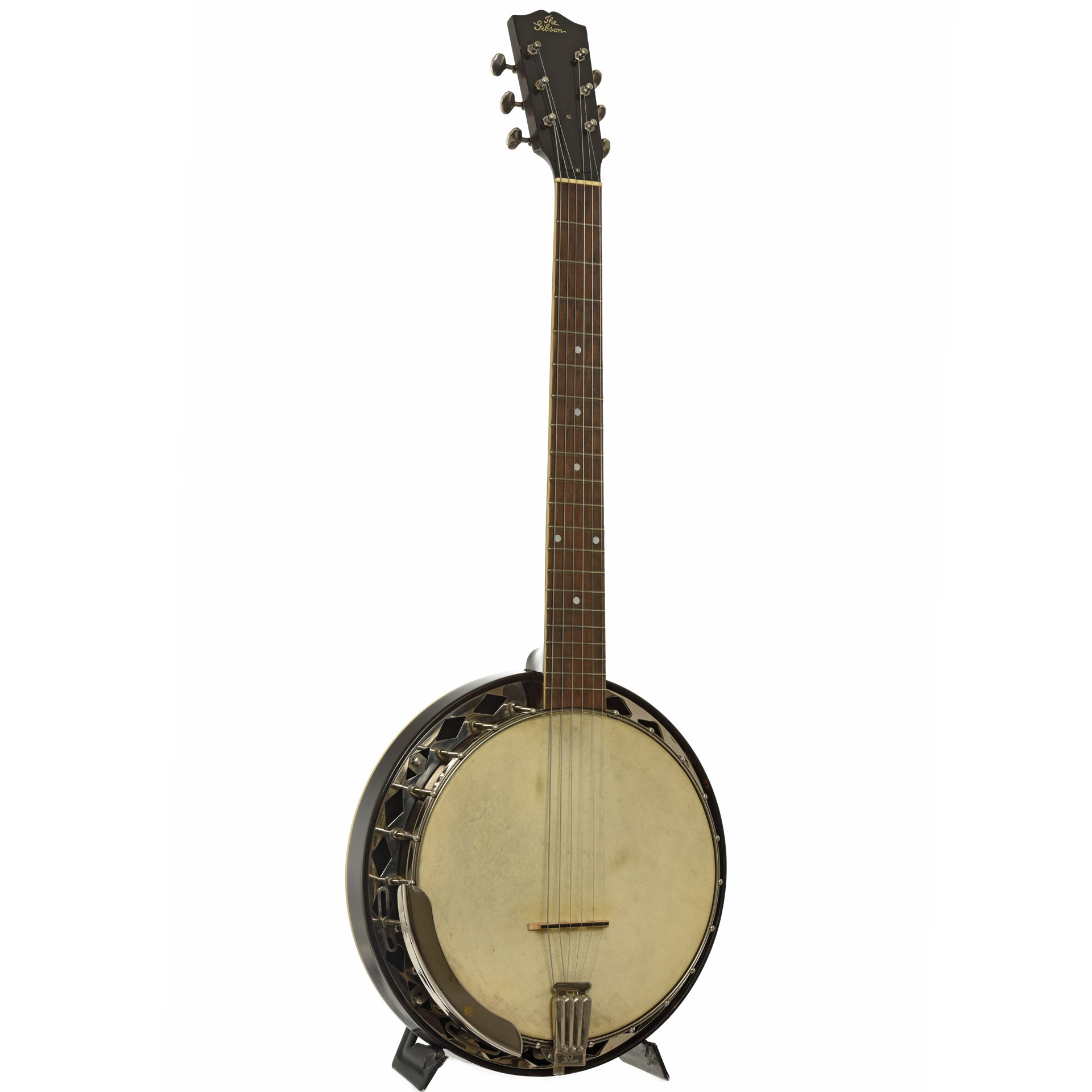Full front and side of Gibson GB-1 Guitar Banjo
