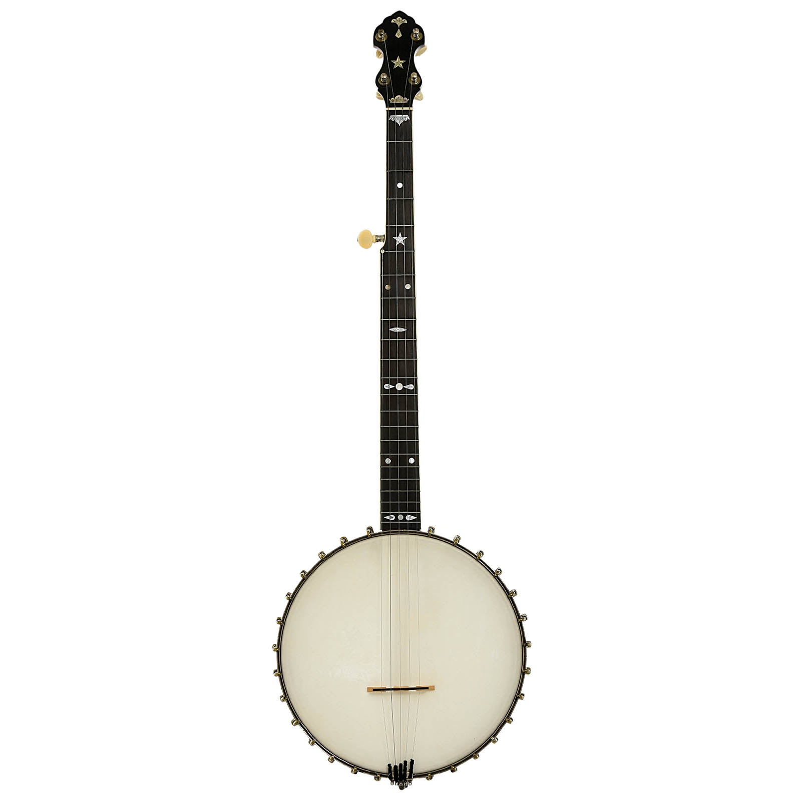 Full front of Fairbanks Imperial Electric No.0 Open Back Banjo