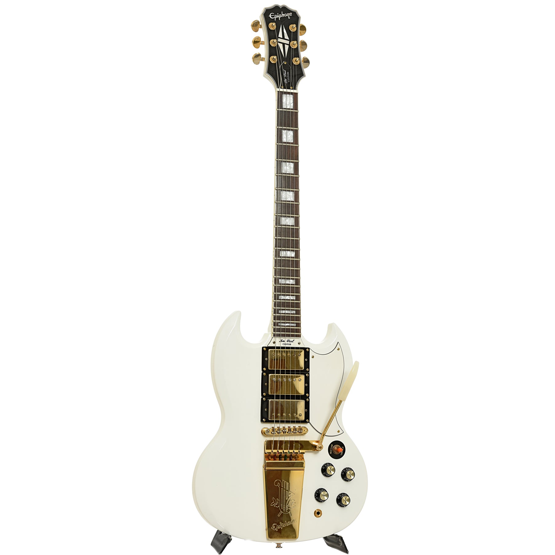 Full front and side of Epiphone Les Paul Custom (SG) 61' Limited Edition