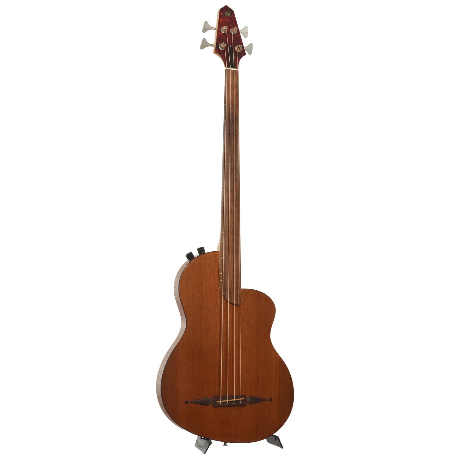 Full front and side of Rick Turner RB-4-FC Acoustic-Electric Bass