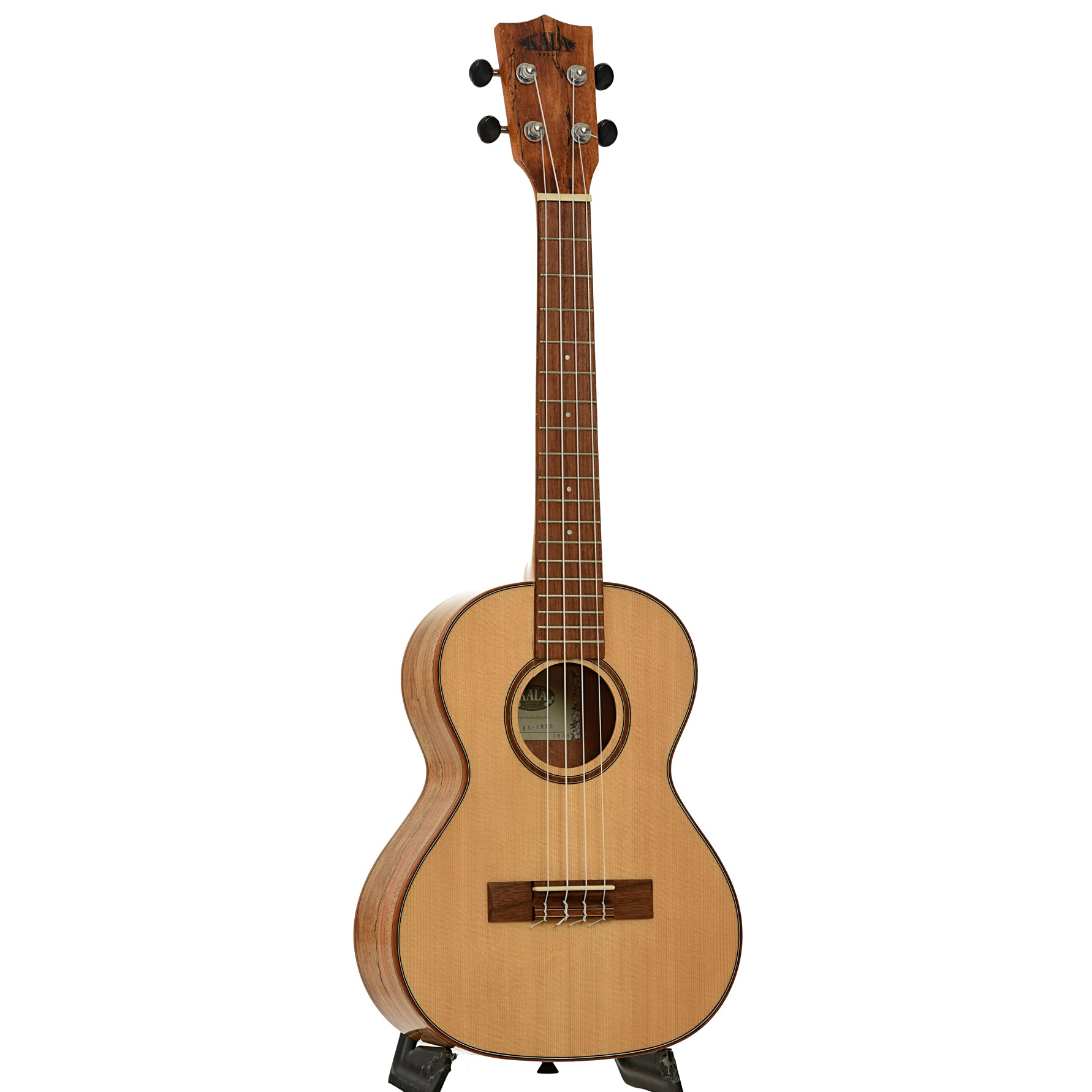 Full front and side of Kala KA-FMTG Tenor Ukulele 