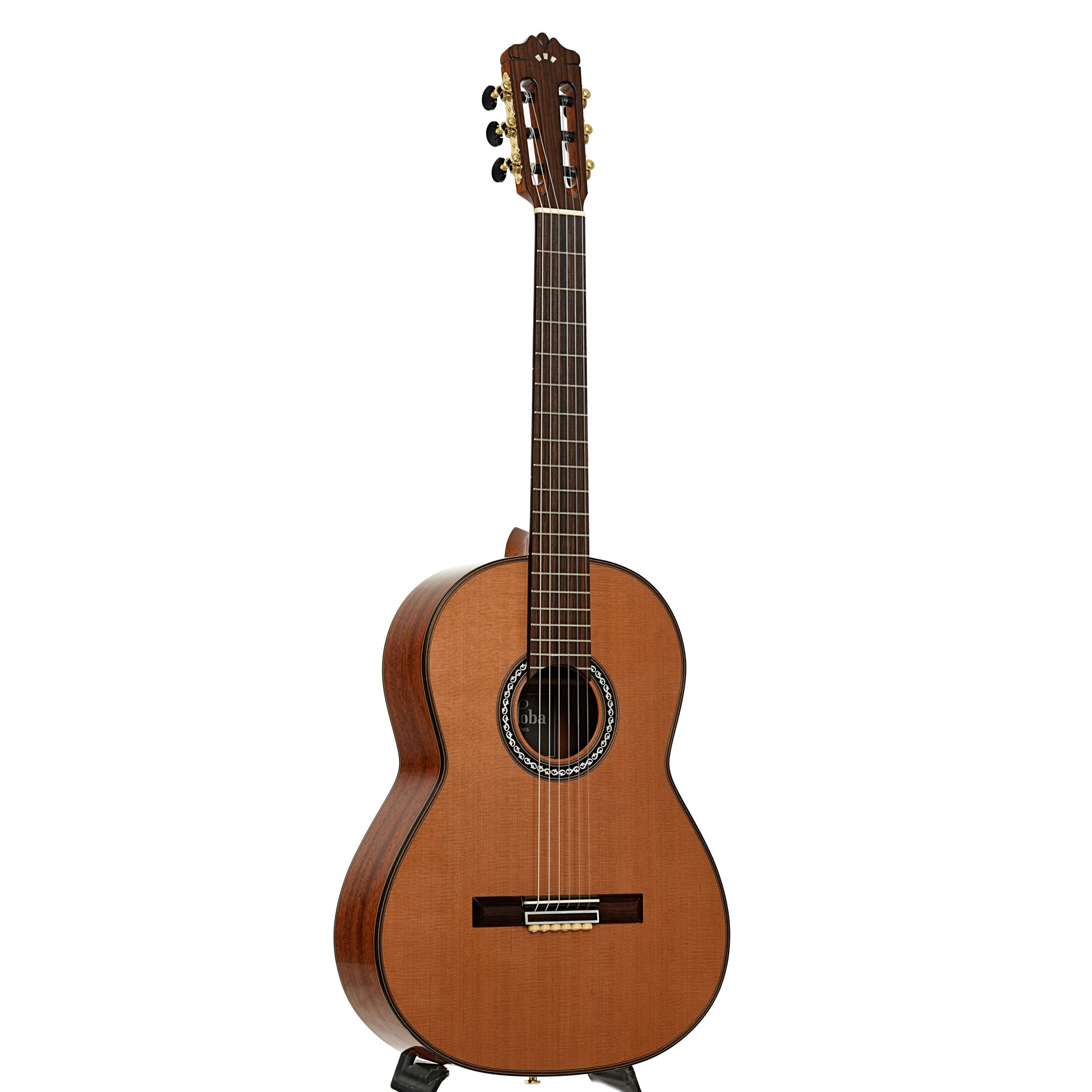 Full front and side of Cordoba C9 Parlor 7/8 Size Classical Guitar 