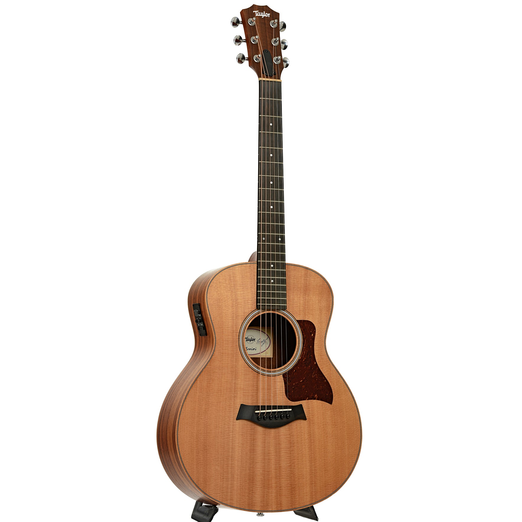 Full Front and side of Taylor GS Mini-E Rosewood Acoustic Guitar 