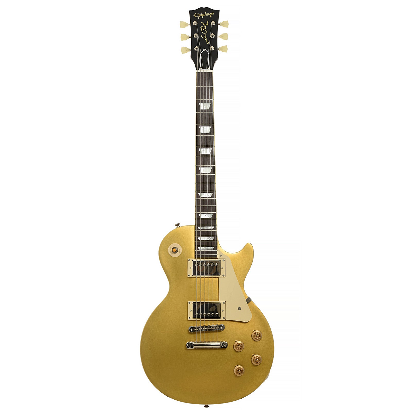Full front of Epiphone 1957 Les Paul Goldtop Reissue Electric Guitar & Case, Double Gold