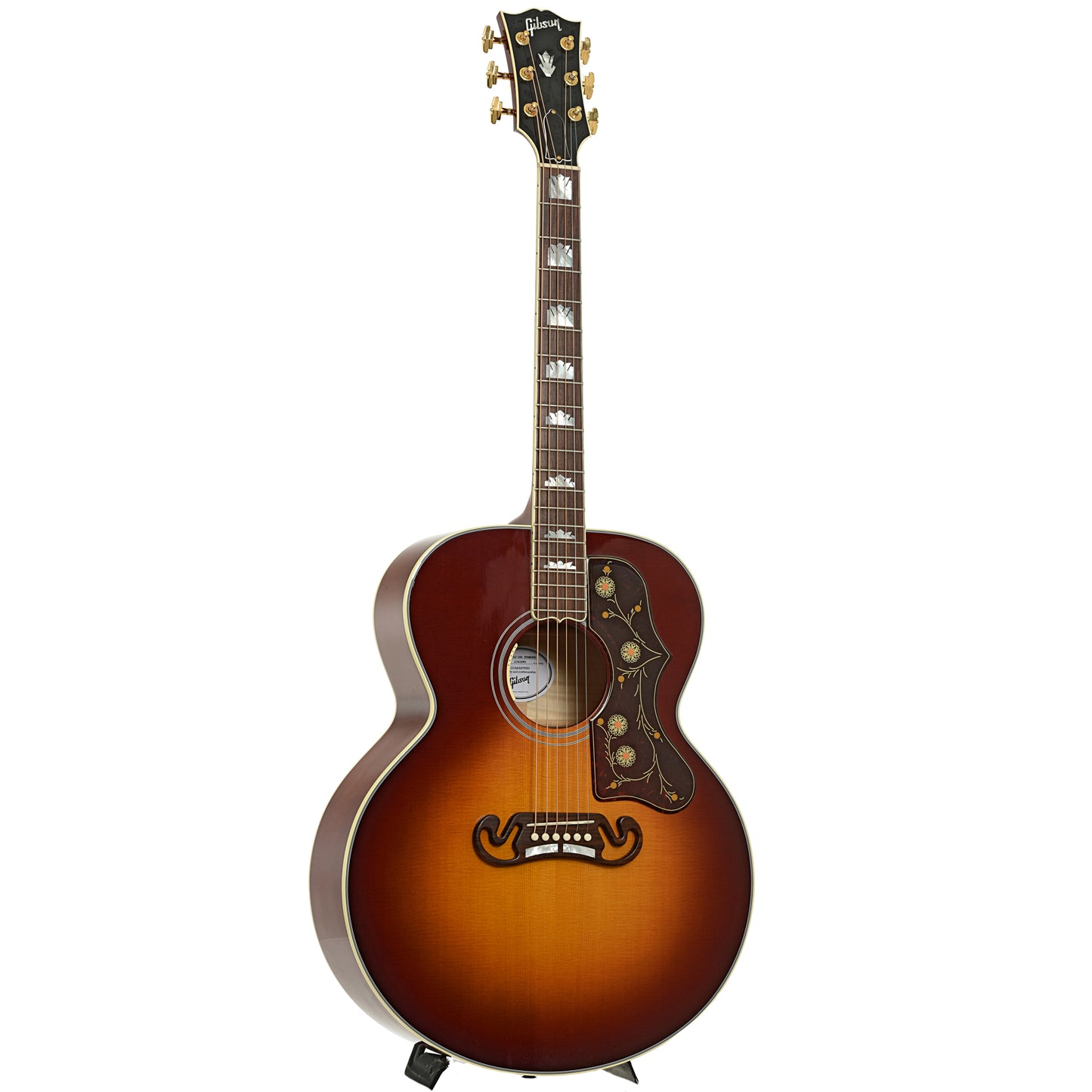 Full front and side of Gibson SJ-200 Standard Acoustic-Electric Guitar 