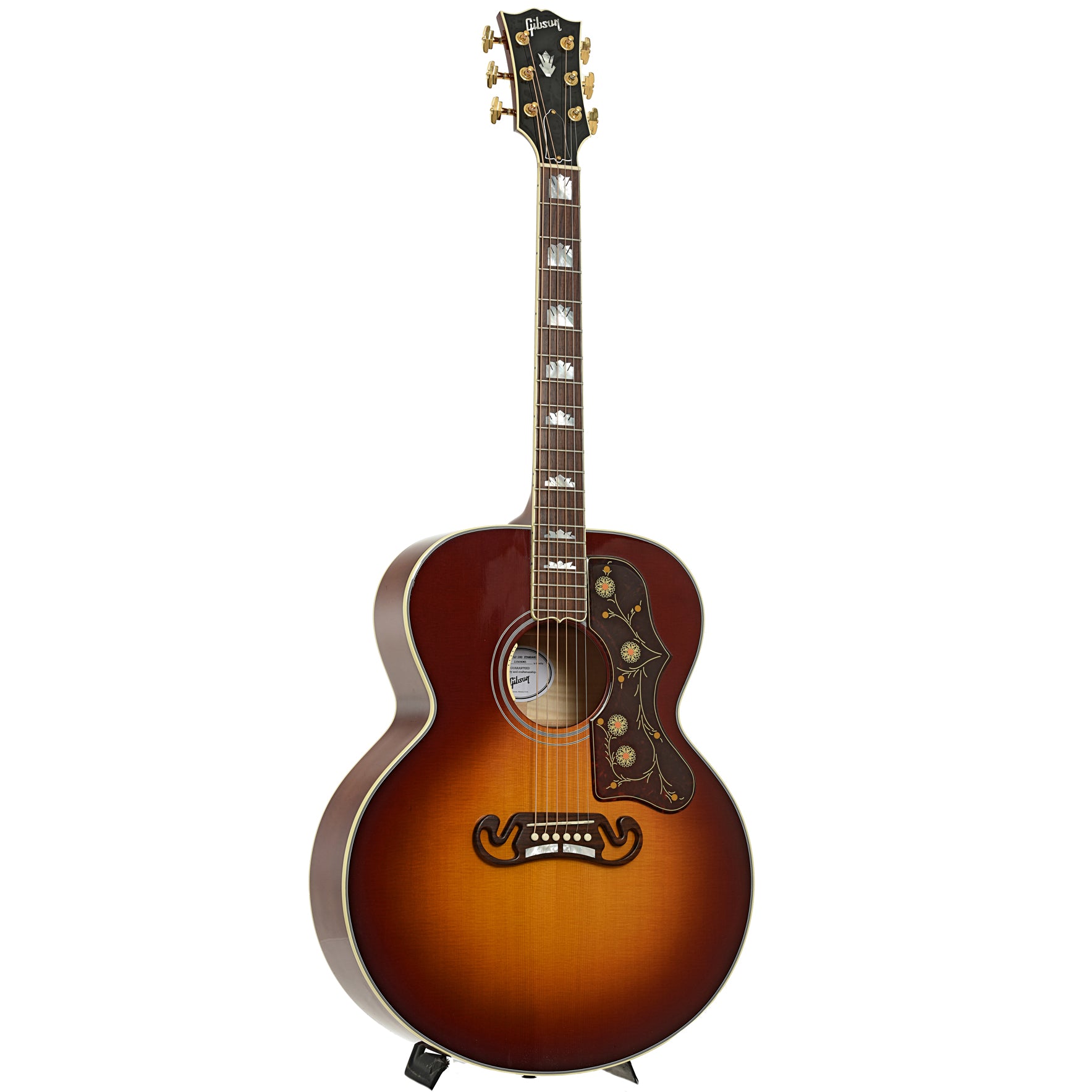 Full front and side of Gibson SJ-200 Standard Acoustic-Electric Guitar 