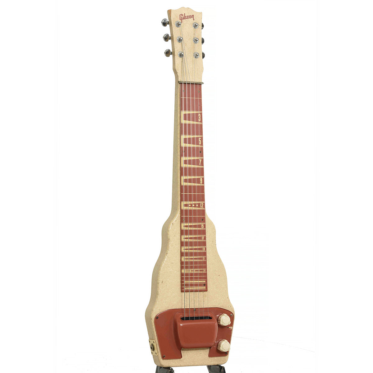 Full Front & Side of Gibson BR-9 Lap Steel Guitar