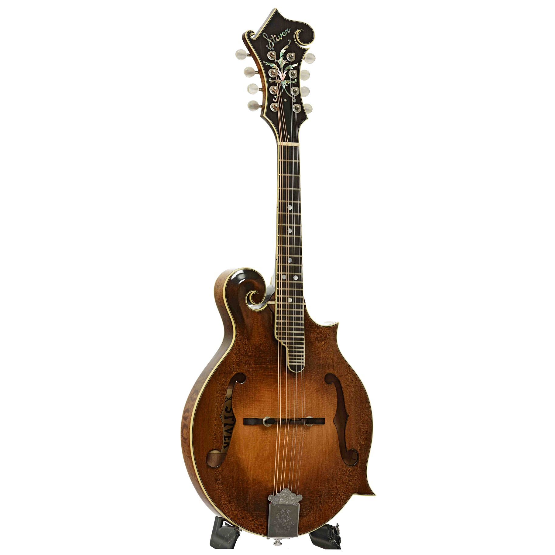 Full front and side of Stiver Model F Mandolin 