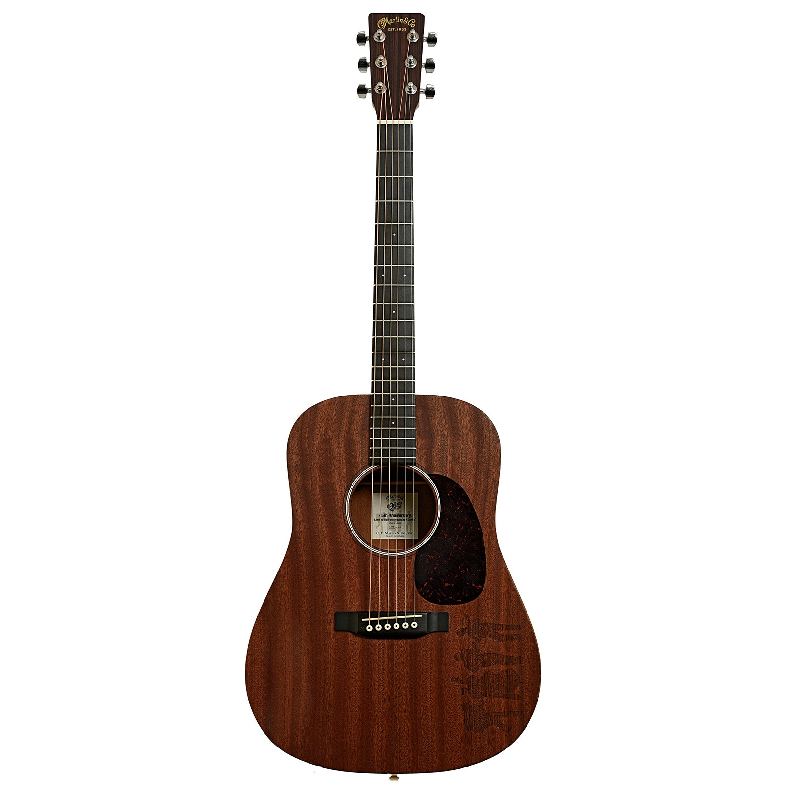 Full front of Martin DJR 45th Anniversary Shadow Band Acoustic Guitar