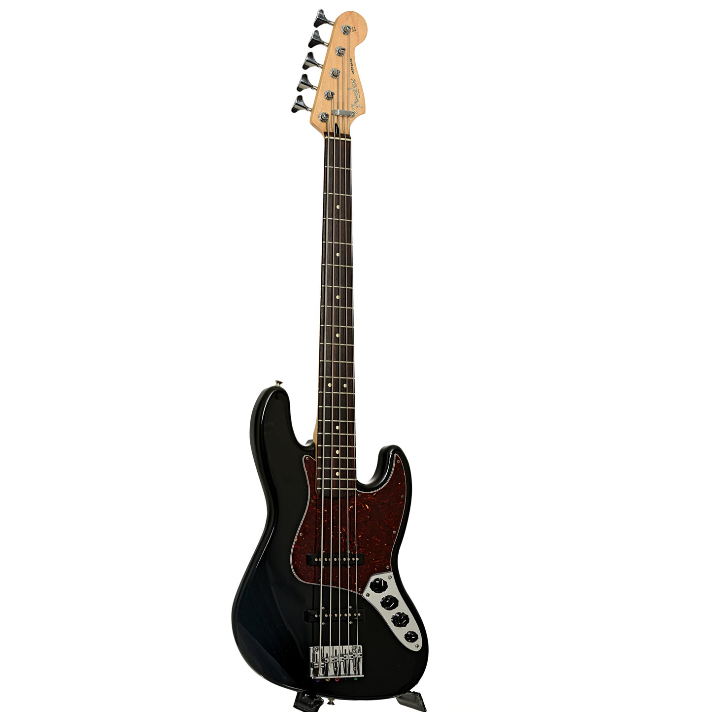 Full front and side of Fender Deluxe Active Jazz Bass V