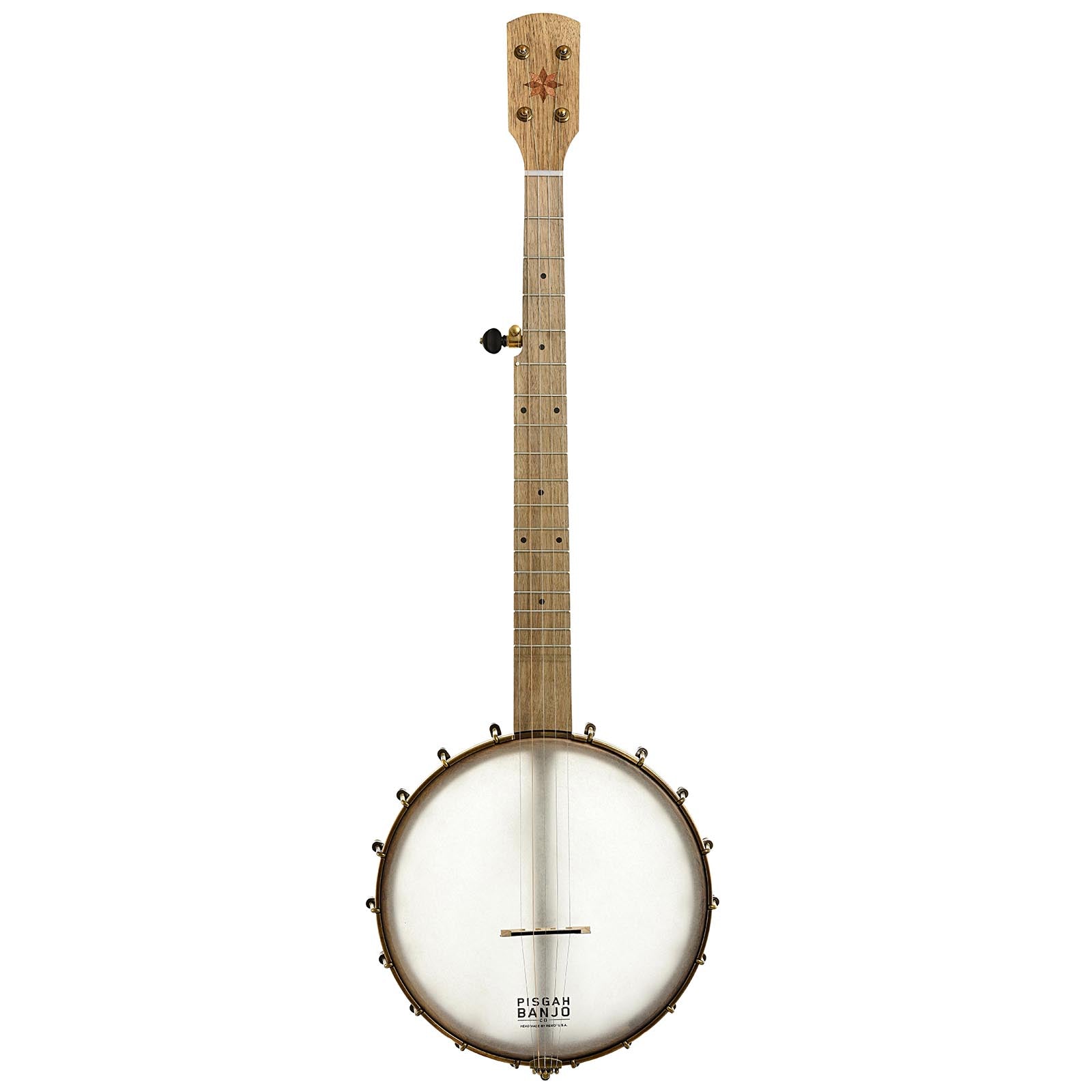 Full front of Pisgah Possum 11" Openback Banjo & Gigbag, Walnut, Short Scale