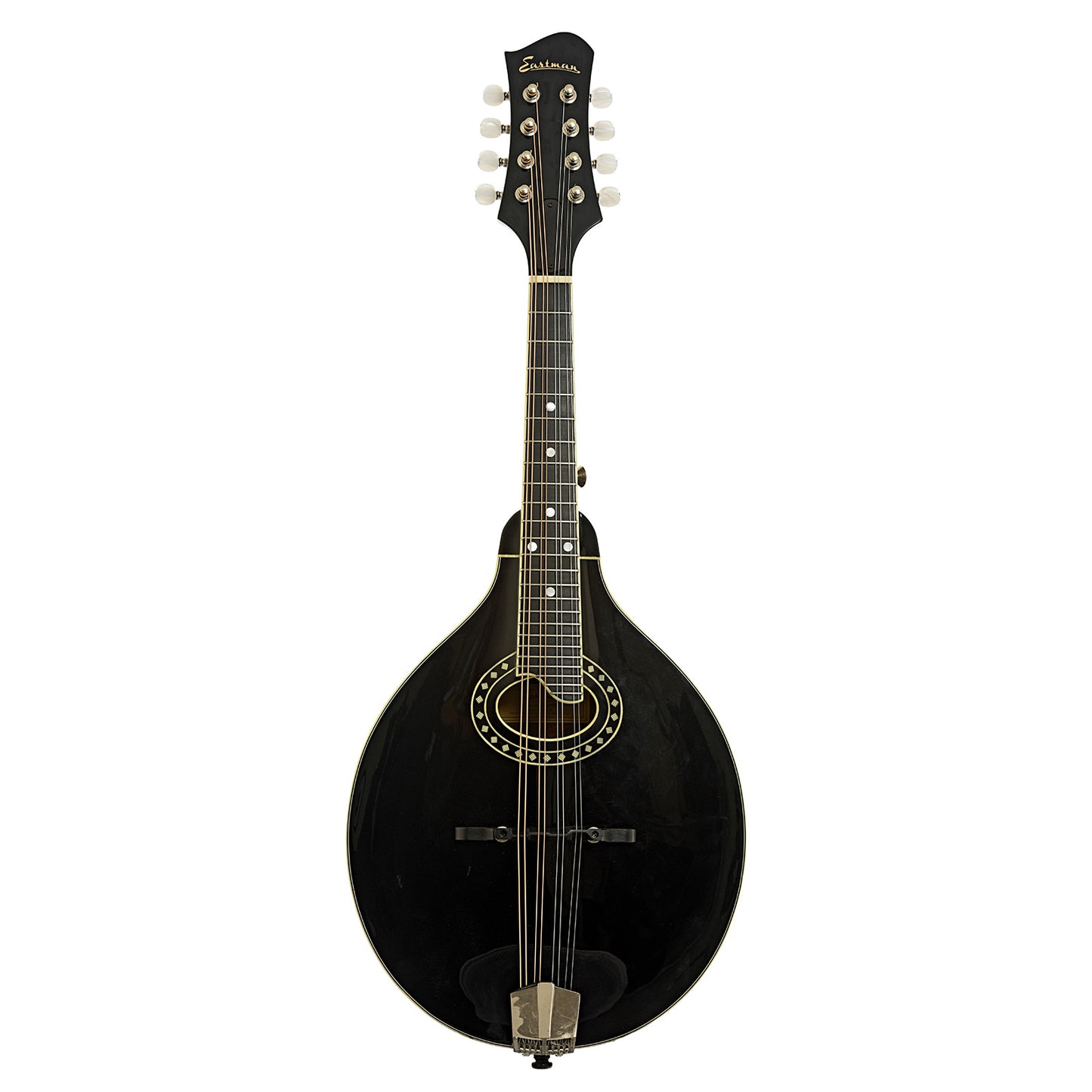 Full front of Eastman MD404BK A-Style Mandolin 