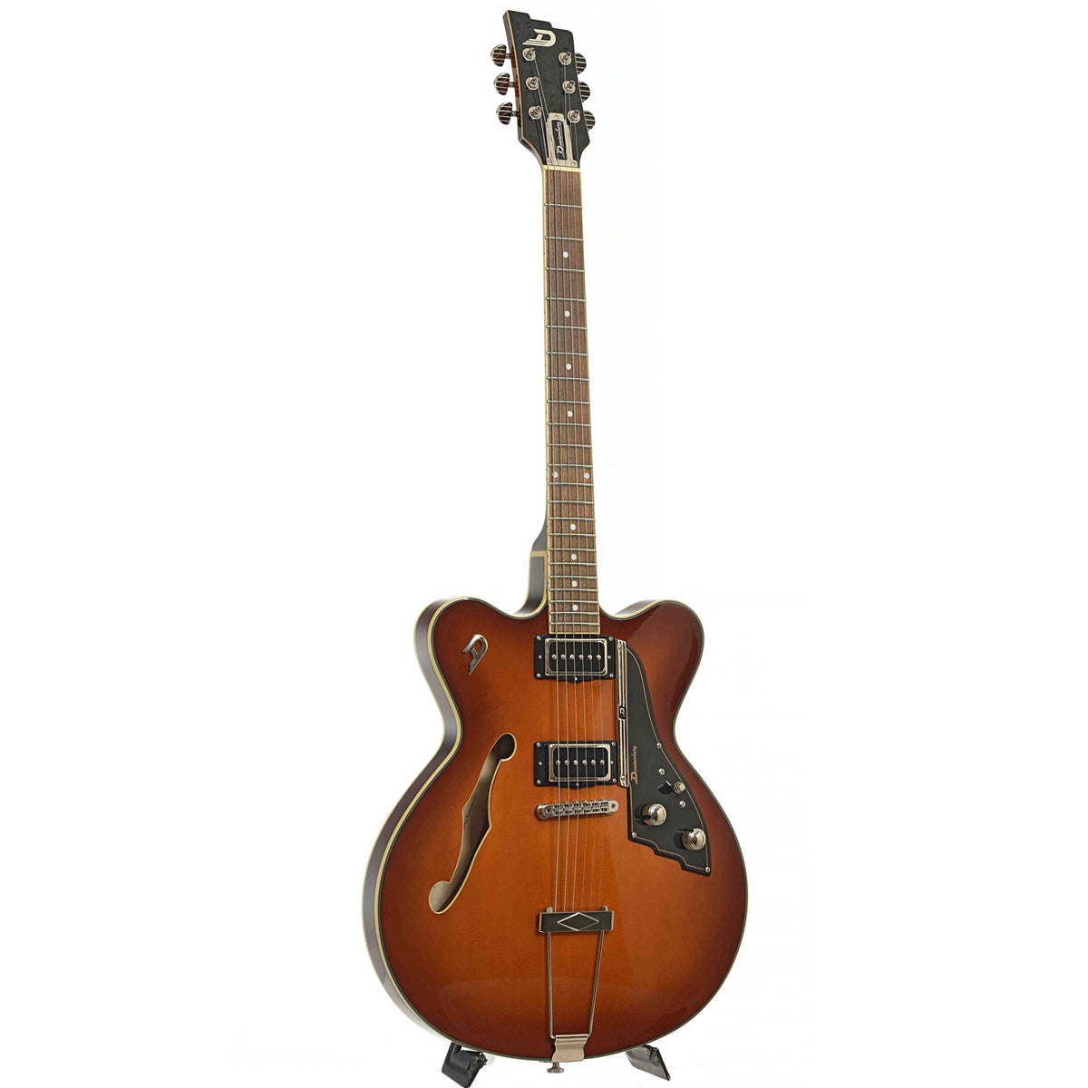 Full front and side of Fullerton Series Hollowbody Electric Guitar