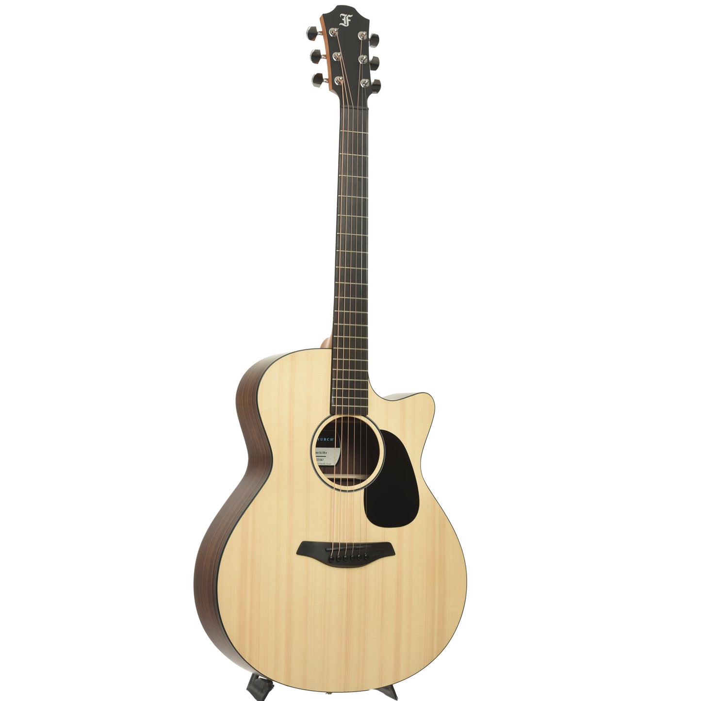 Full front and side of Furch Violet GC-ER a Grand Auditorium Acoustic Guitar