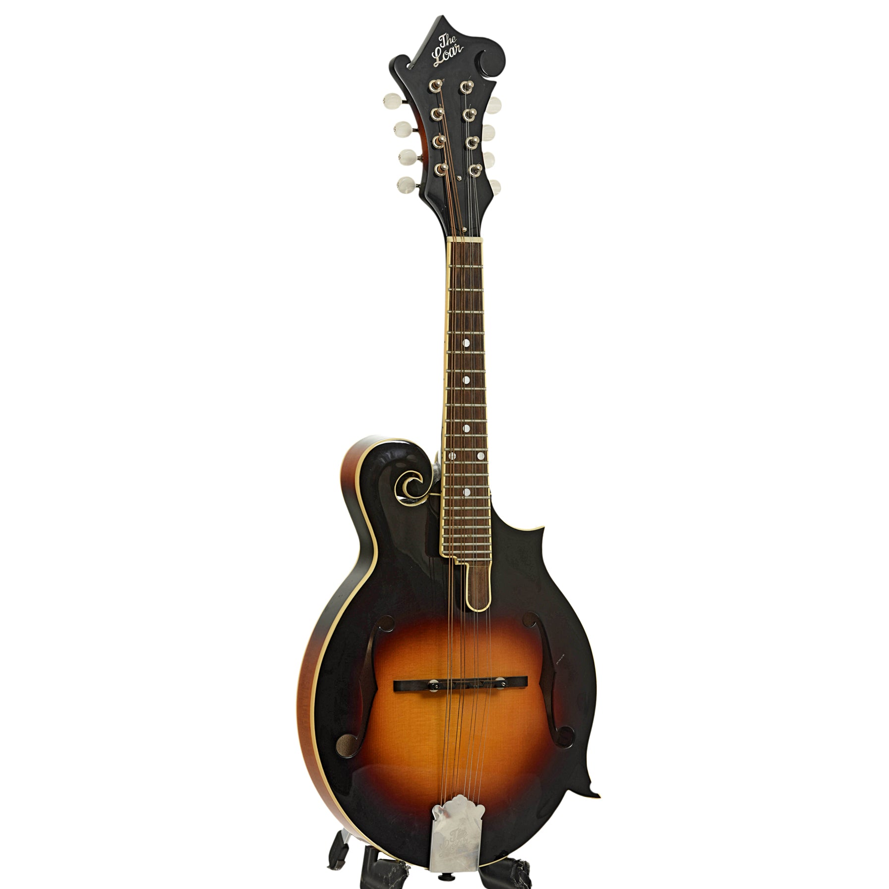 Full front and side of Loar LM-520-VS Performer F-Style Mandolin