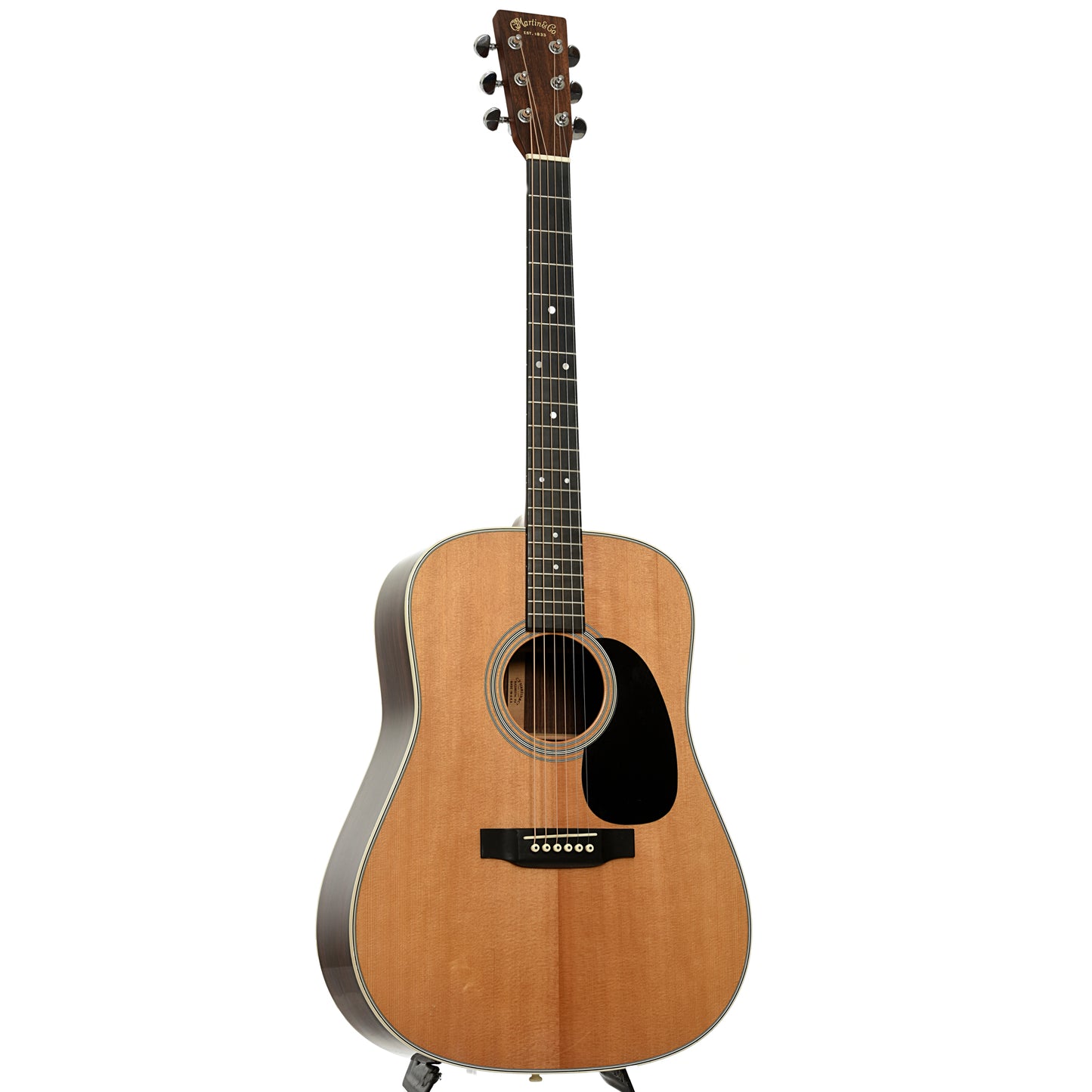 Full front and side of Martin D-28 Acoustic Guitar