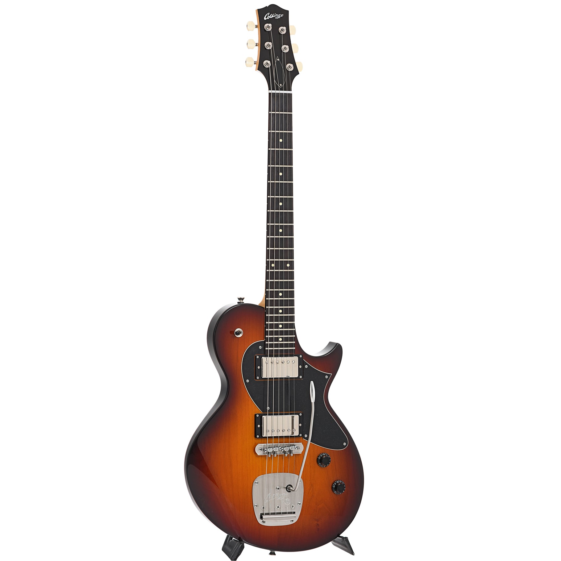 Full front and side of Collings Custom 360 LT M Electric Guitar Sunburst