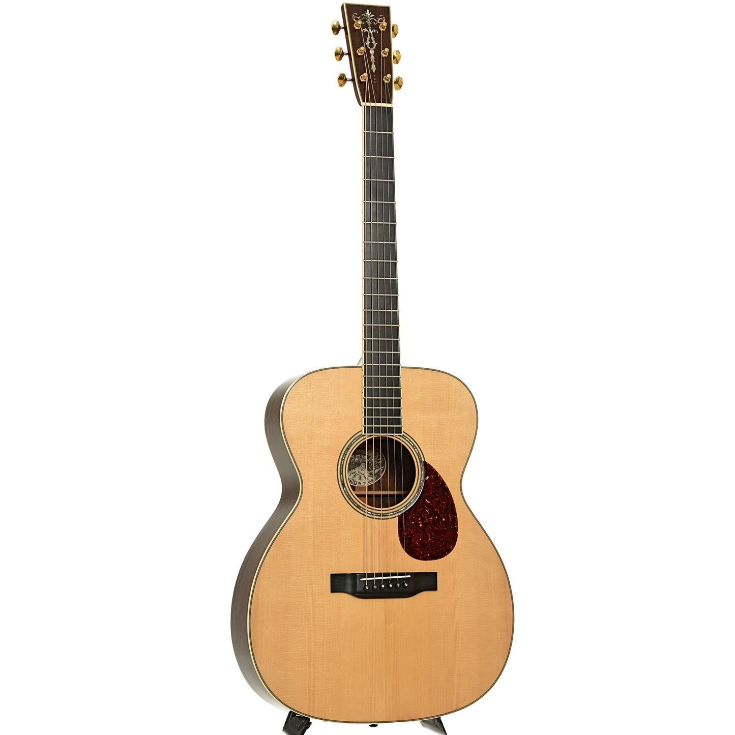 Full front and side of Collings OM-3 Brazilian Acoustic Guitar
