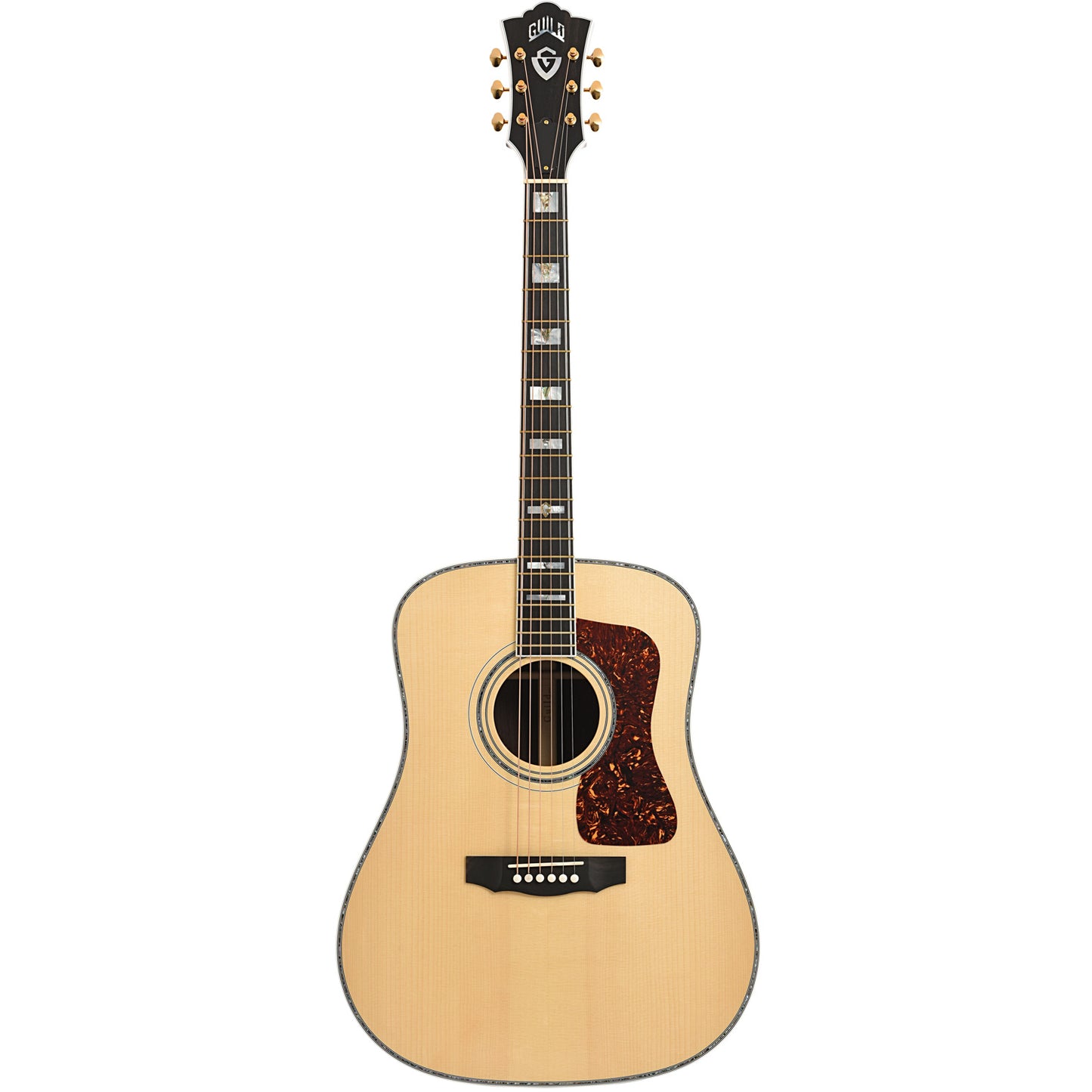 Full front of Guild GSR D-55 70th Anniversary Limited Edtition Dreadnought Acoustic 