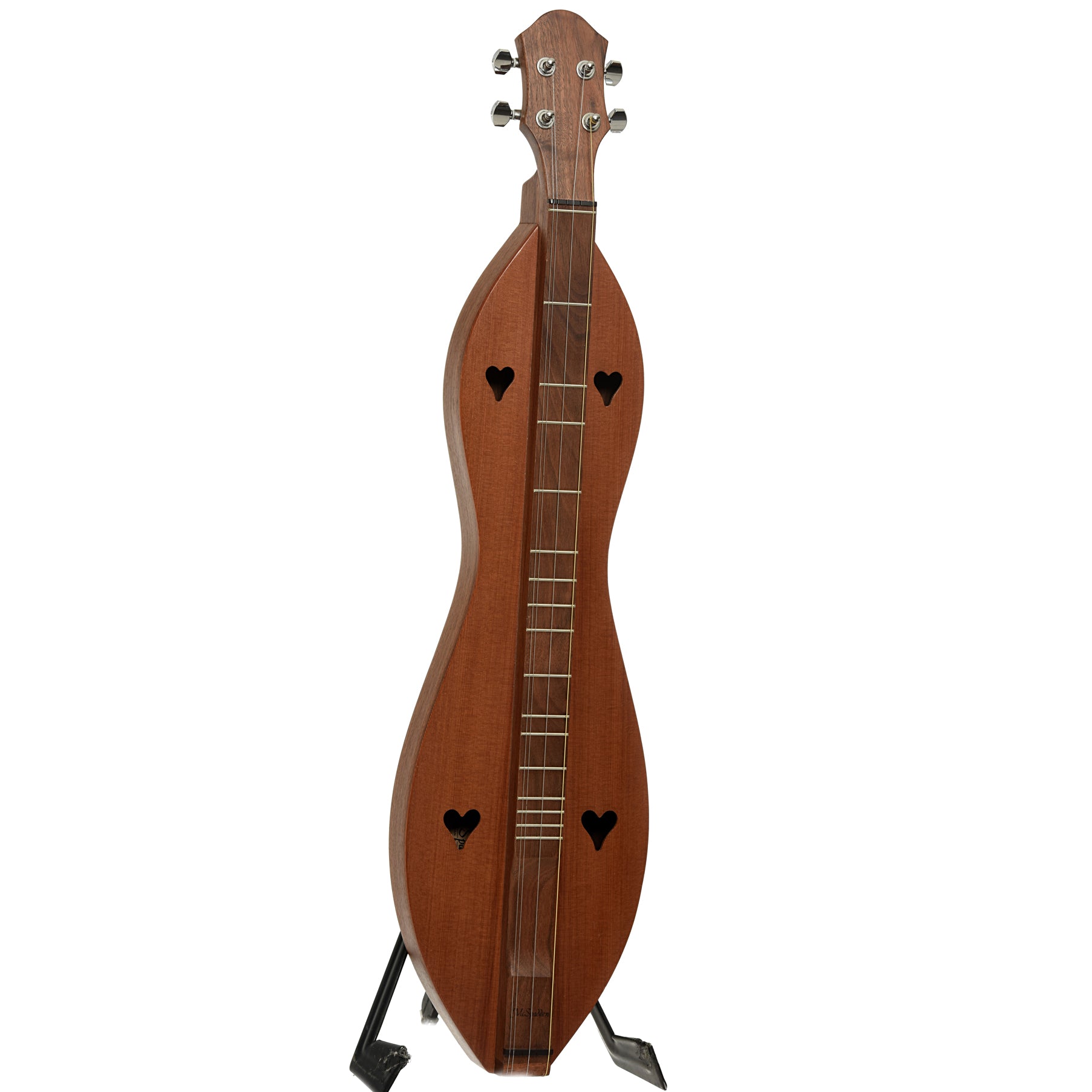Full front and side of McSpadden 4FGWR Ginger Appalachian Dulcimer                    