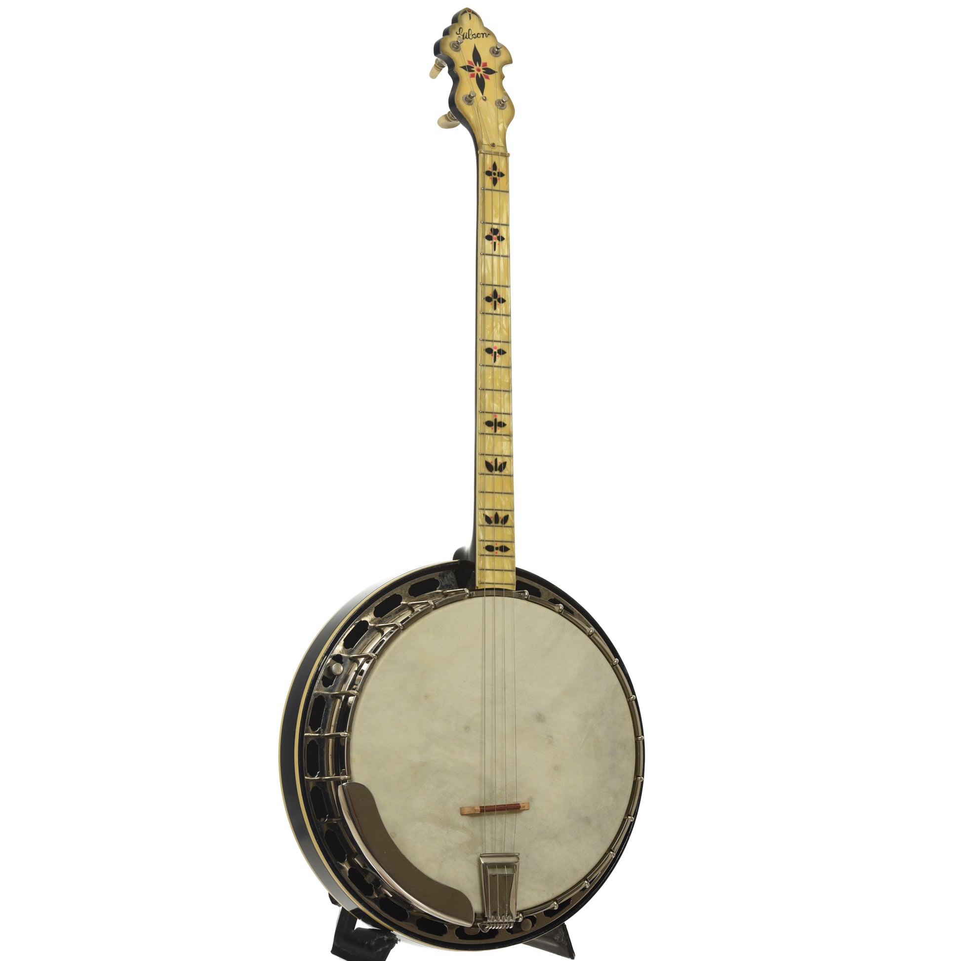 Full front and side of Gibson TB-11 Tenor Banjo   