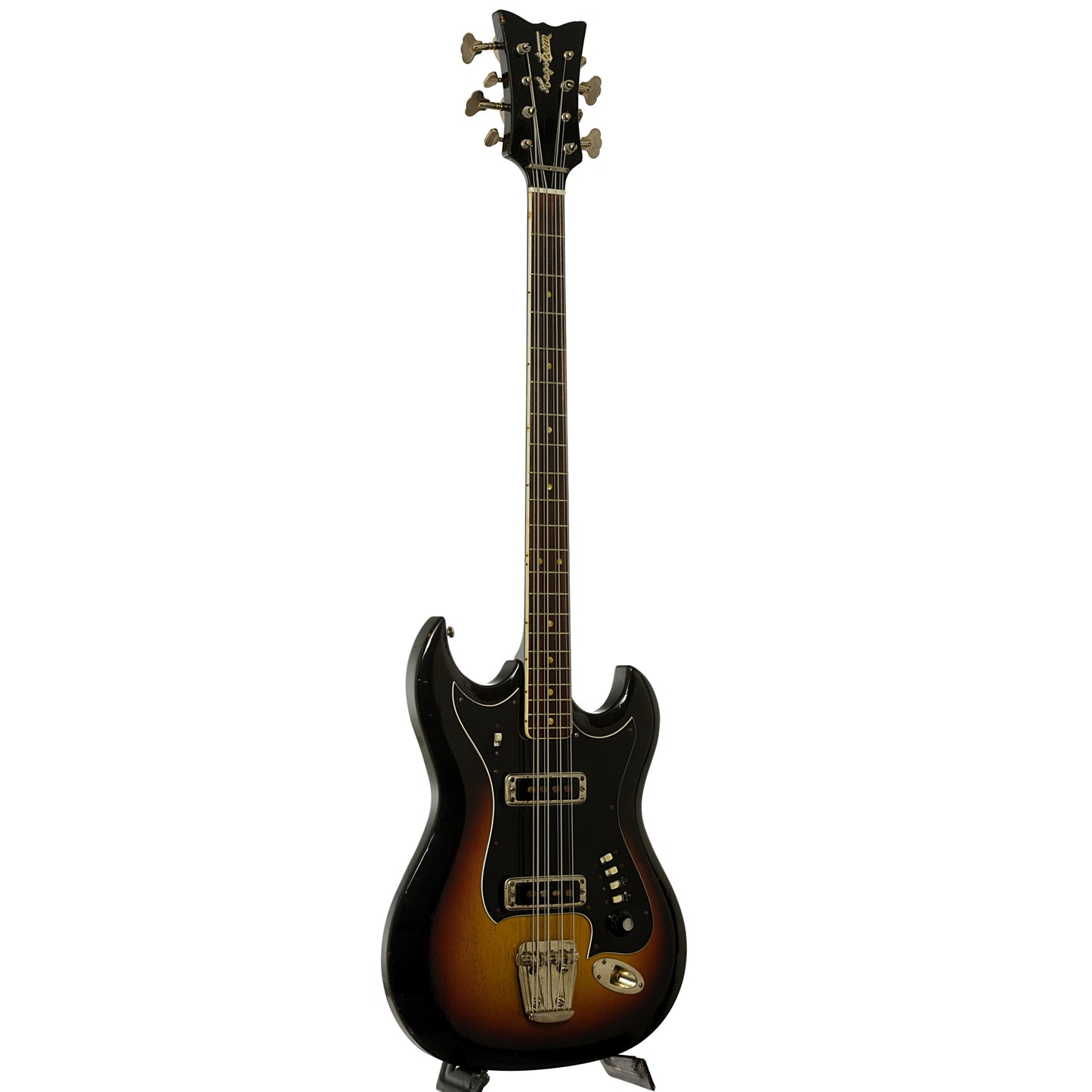 Full front and side of Hagstrom H8 8-String Electric Bass