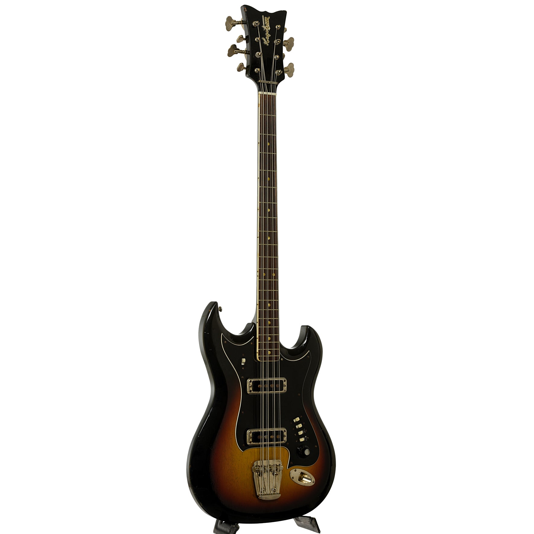 Full front and side of Hagstrom H8 8-String Electric Bass