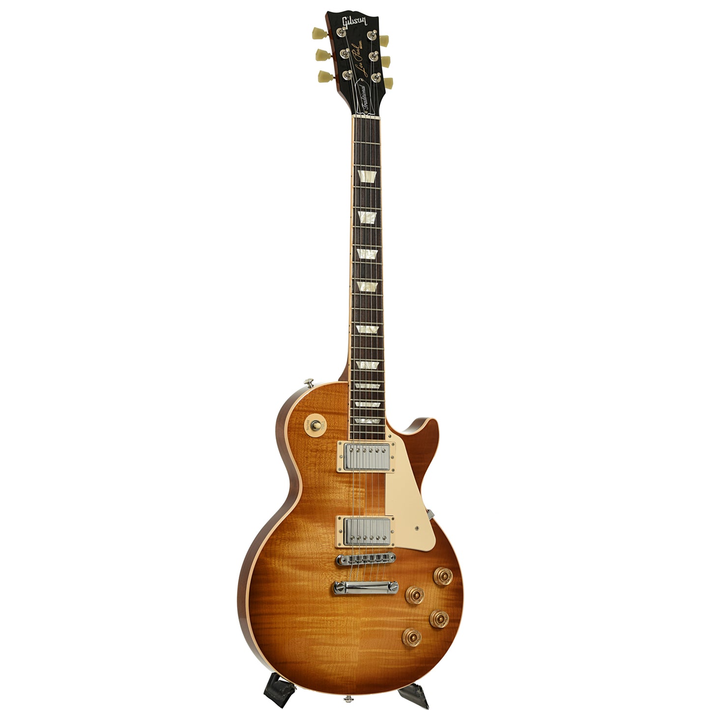 Full front and side of Gibson Les Paul Traditional Plus Electric Guitar
