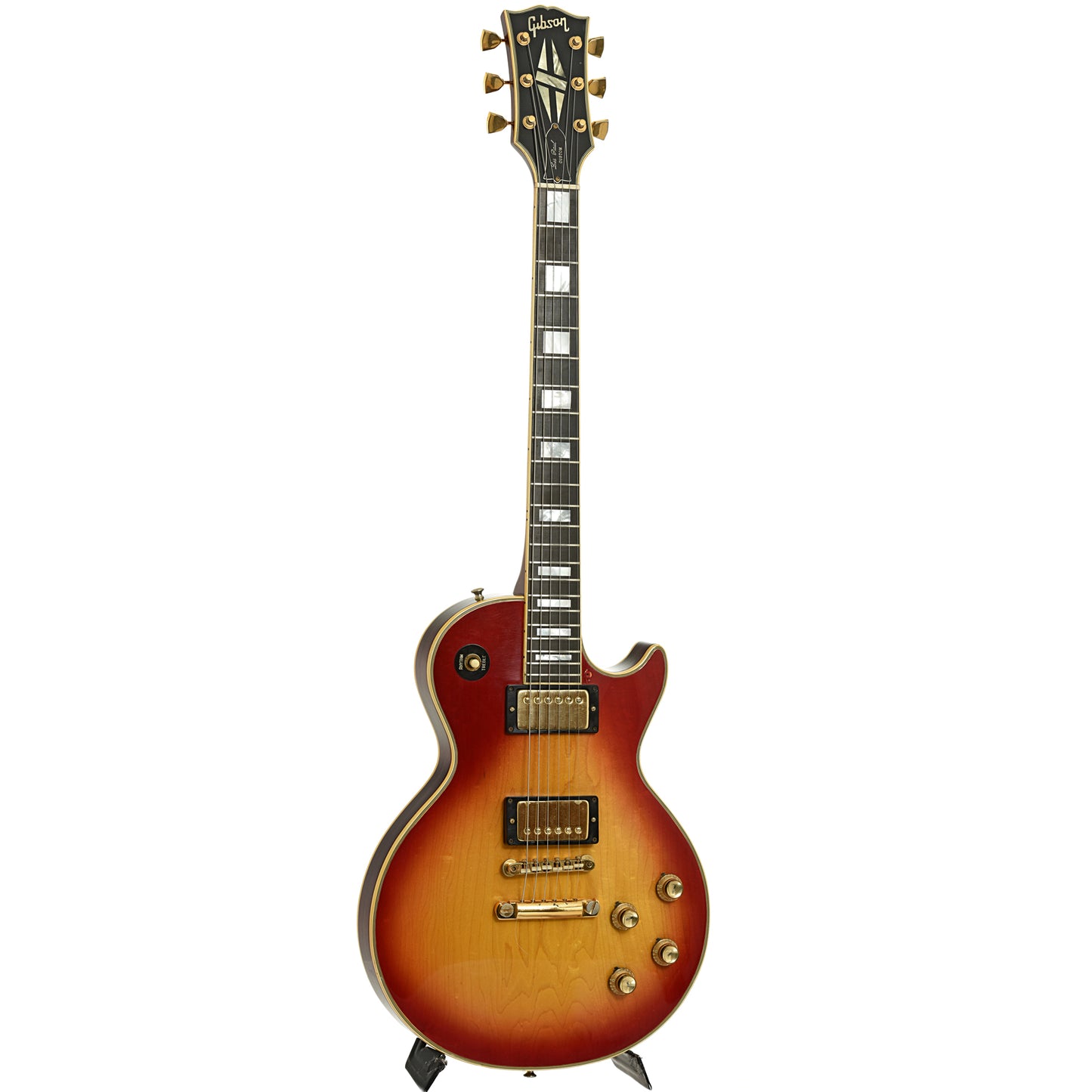 Full front and side of Gibson Les Paul Custom Electric Guitar