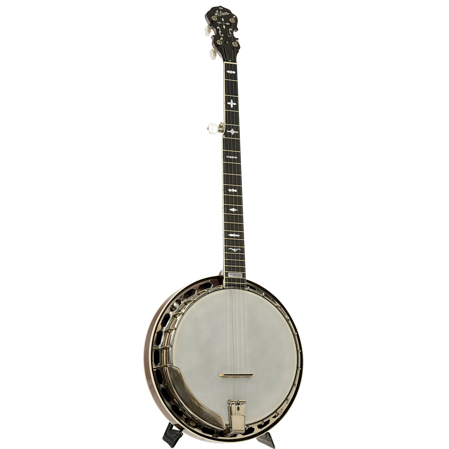 Full front and side of Gibson RB-250 Resonator Banjo