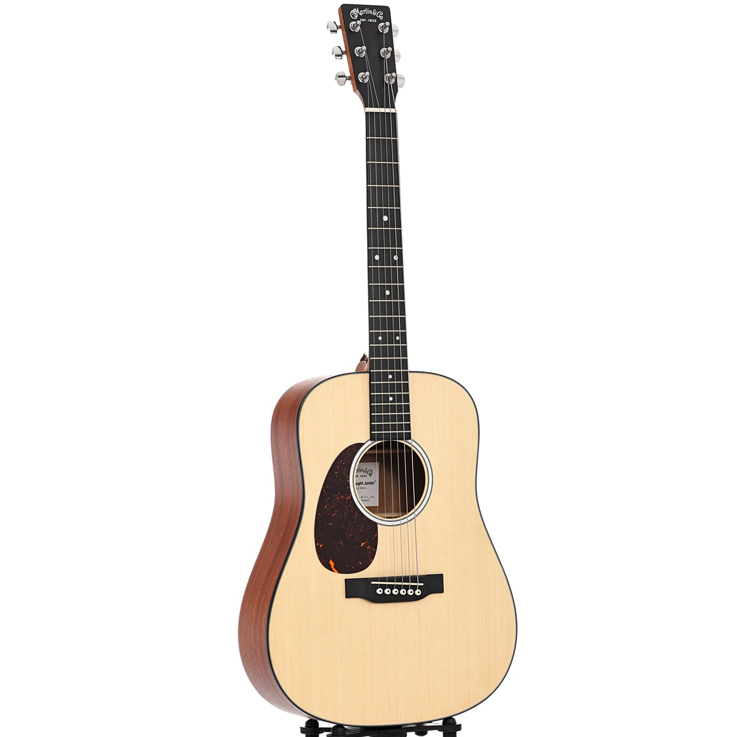 Full front and side of Martin DJR10L Lefthanded Dreadnought Junior