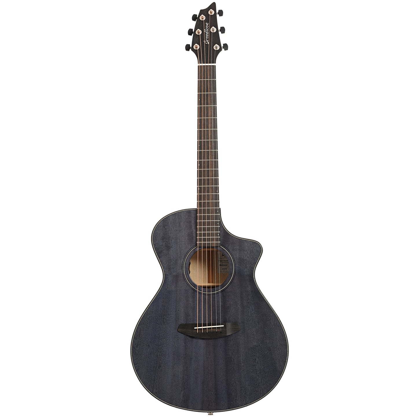 Full front of Breedlove Oregon Concert Thinline Stormy Night CE Acoustic-Electric Guitar