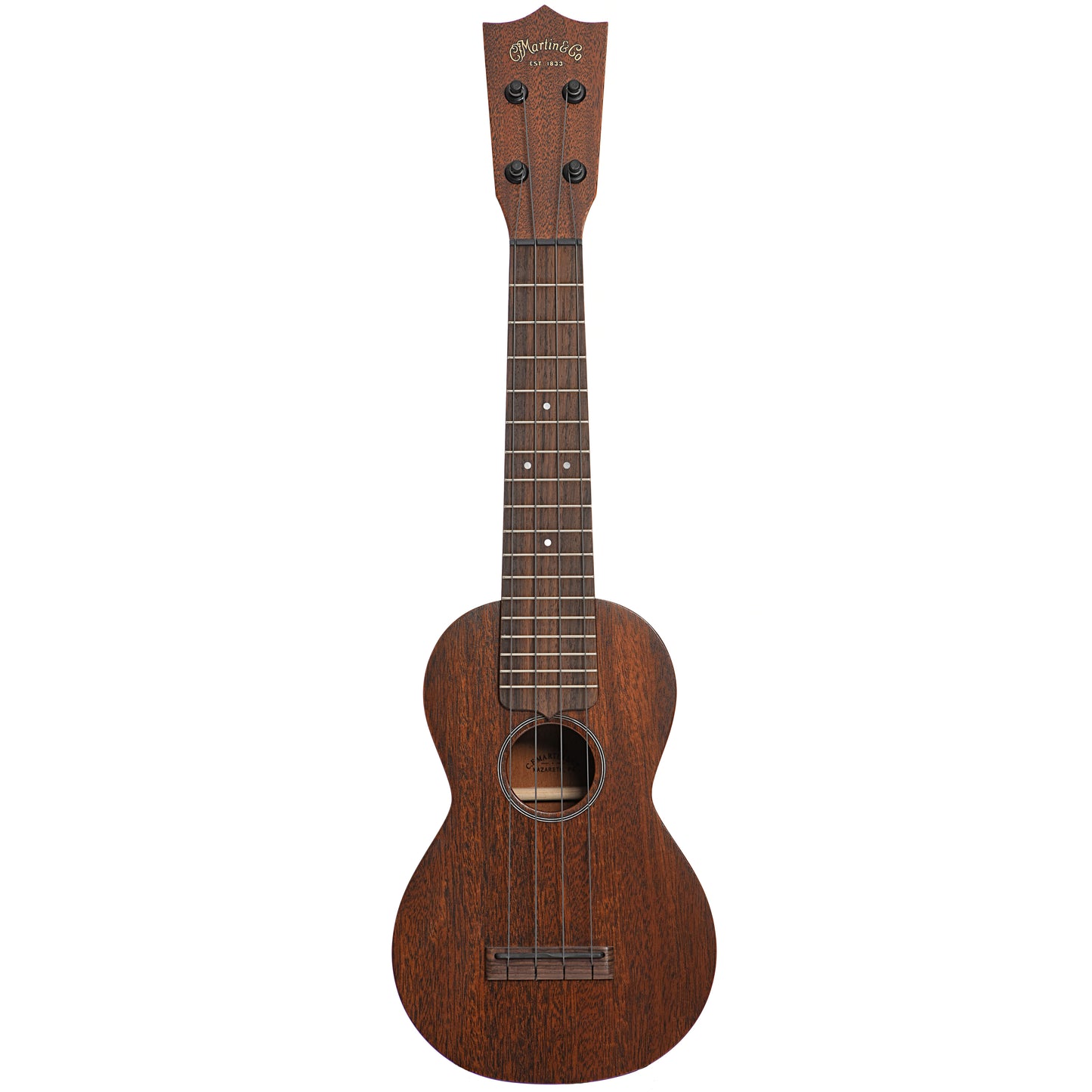 Full front of Martin Style 0 Soprano Ukulele Shopworn