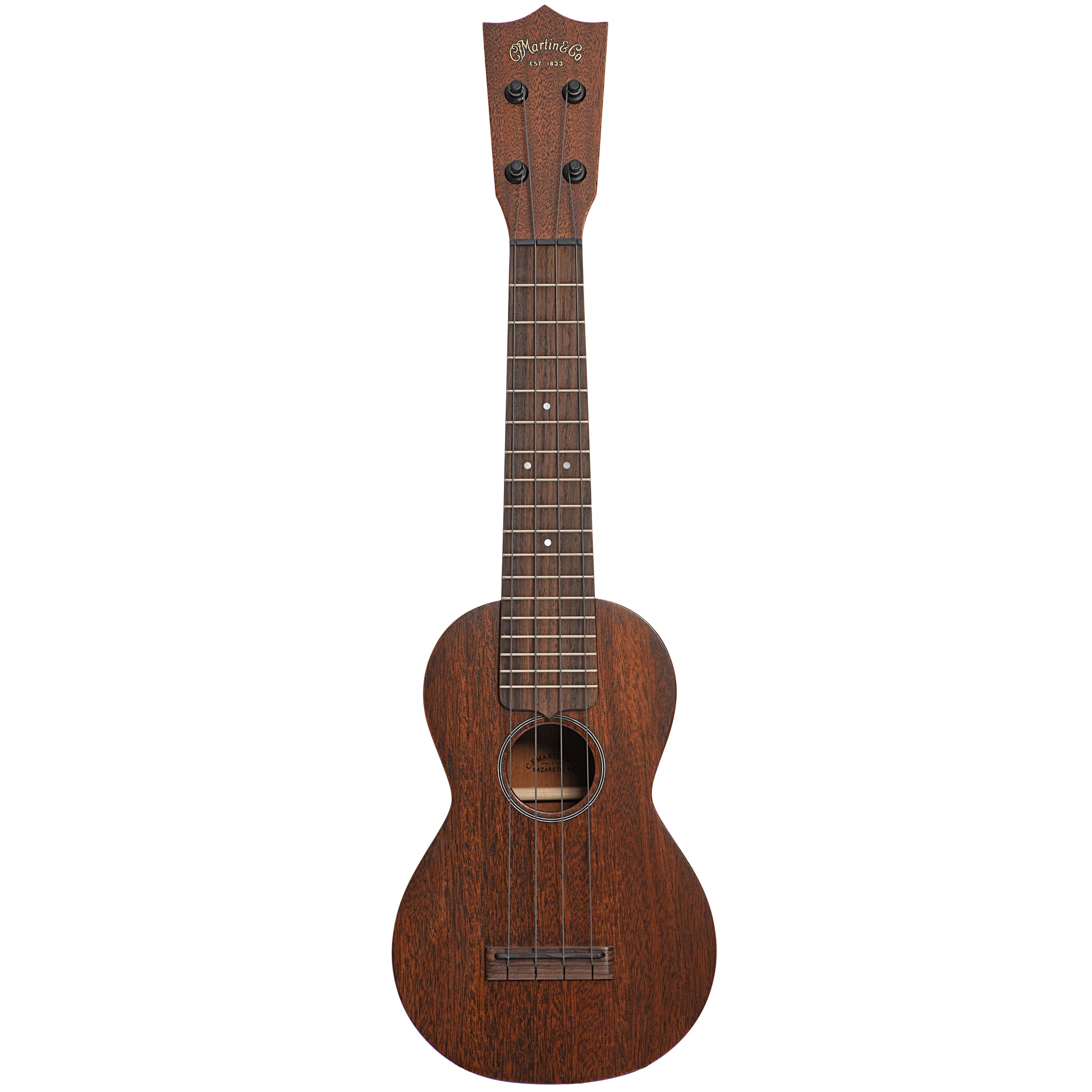 Full front of Martin Style 0 Soprano Ukulele Shopworn
