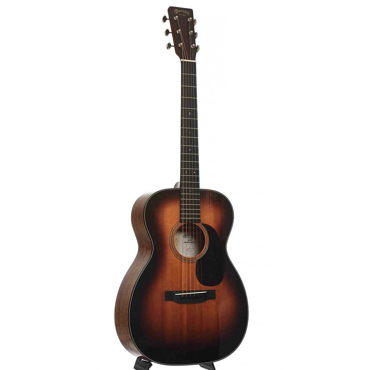 Full Front & Side of Martin 00-18 Joe Bonamassa Acoustic Guitar & Case