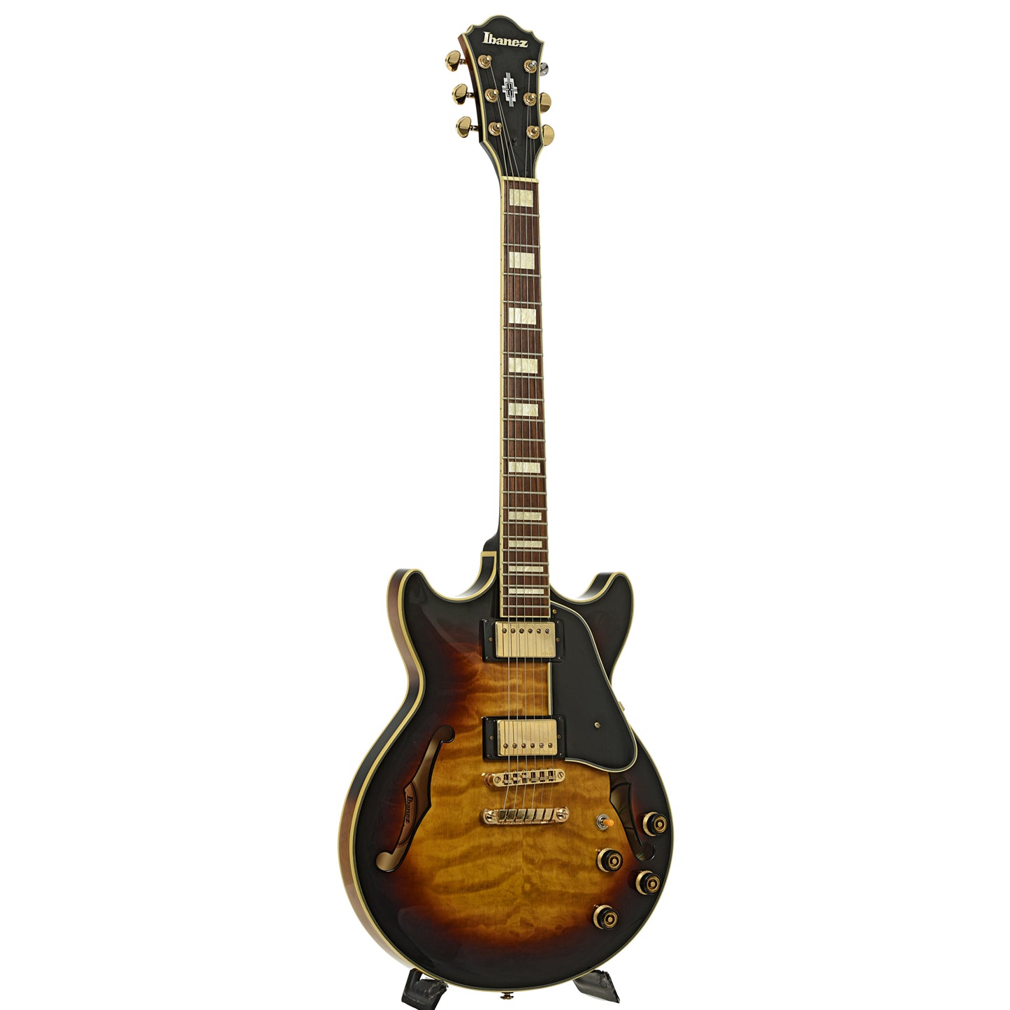 Full front and side of Ibanez Artcore Series  AM93-AYS-12-01 Hollowbody Electric Guitar 