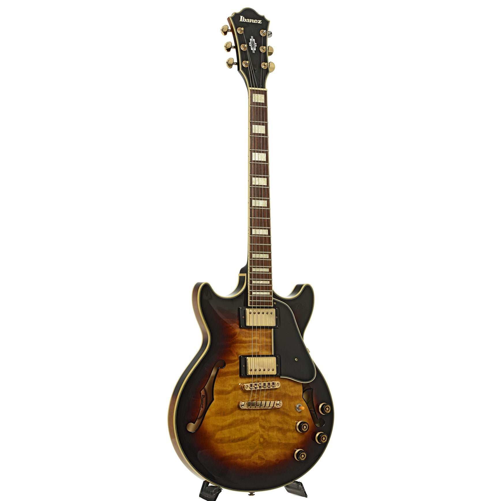 Full front and side of Ibanez Artcore Series  AM93-AYS-12-01 Hollowbody Electric Guitar 