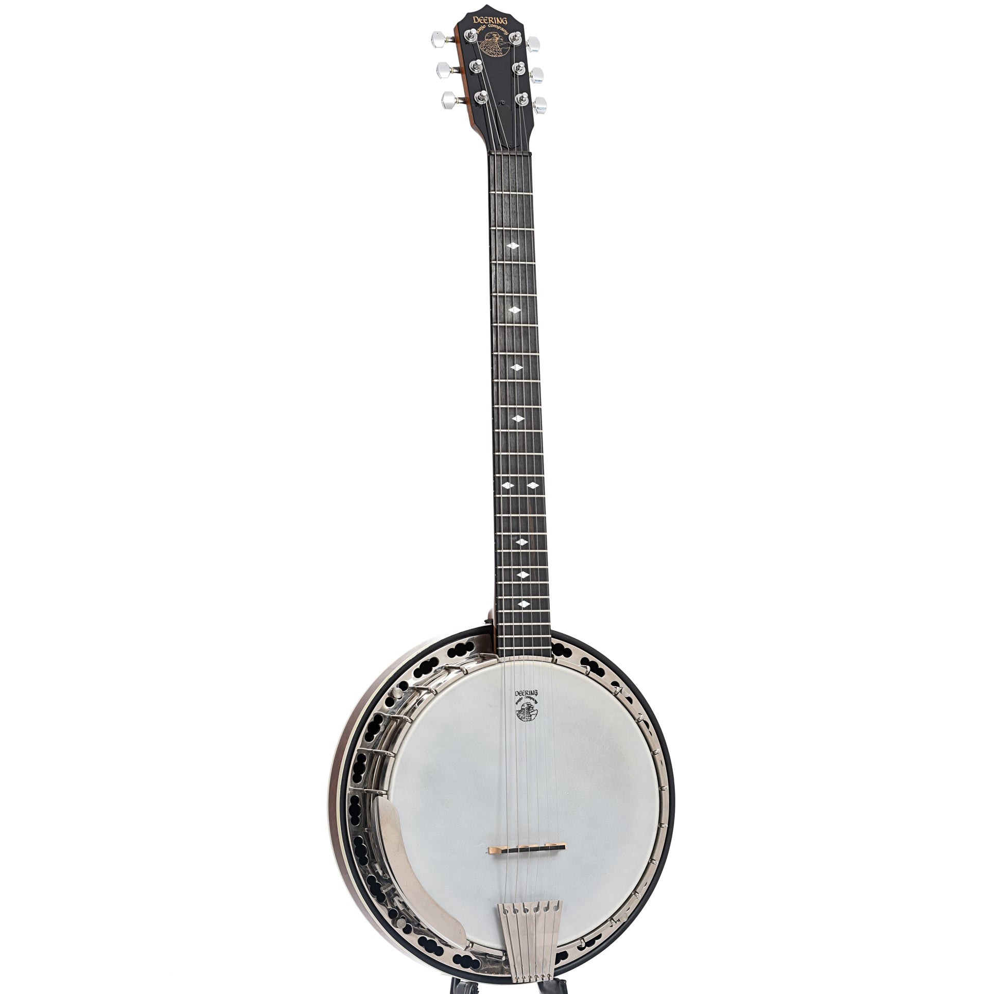 Full front and side of Deering Deluxe 6 Banjo-Guitar (2006)