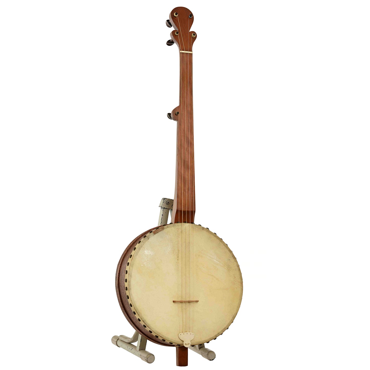 Full front and side of Menzies Mike Seeger Grain Measure Tack Head Banjo 