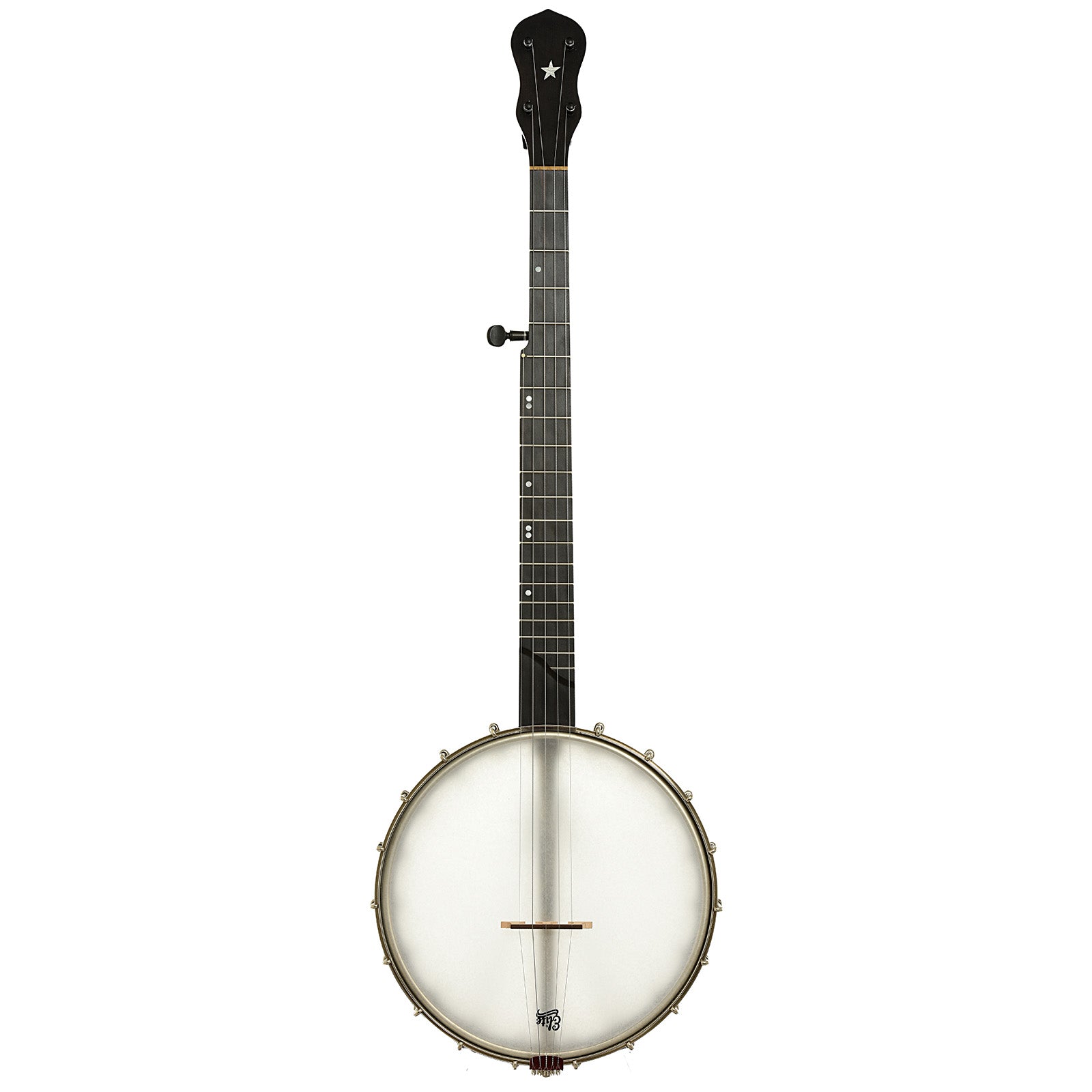 Full front of Chuck Lee Lone Star Custom Open Back Banjo 