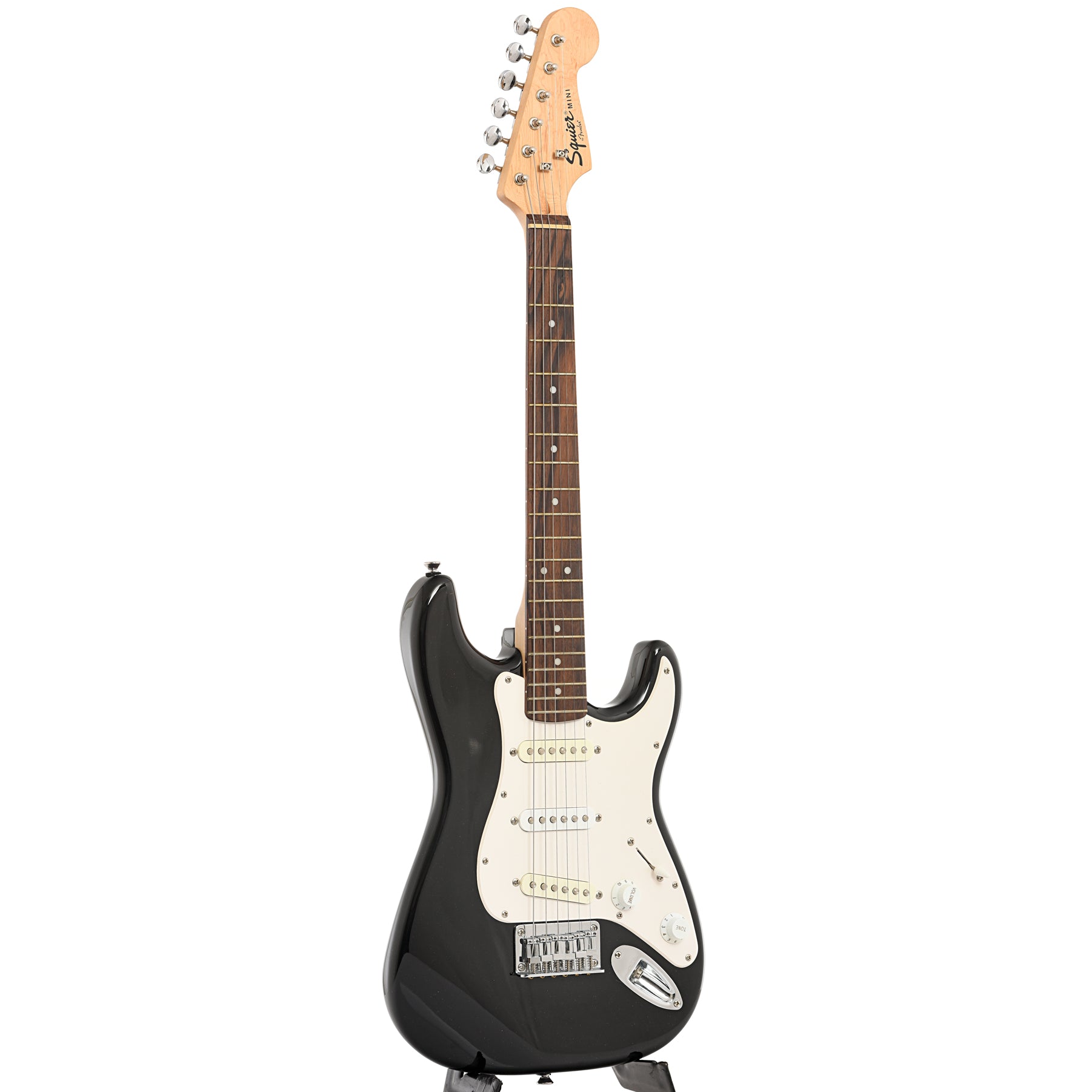 Full and side of Squier Mini Stratocaster Electric Guitar (2016)