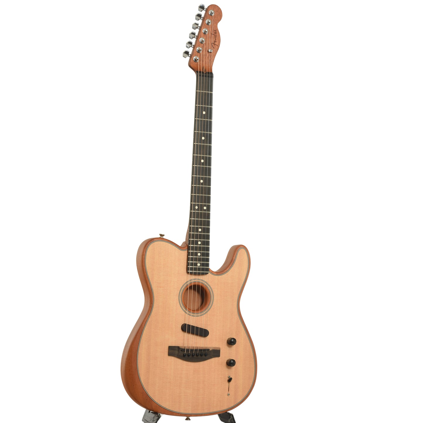 Full front and side of Fender Acoustasonic Telecaster Acoustic-Electric Guitar 