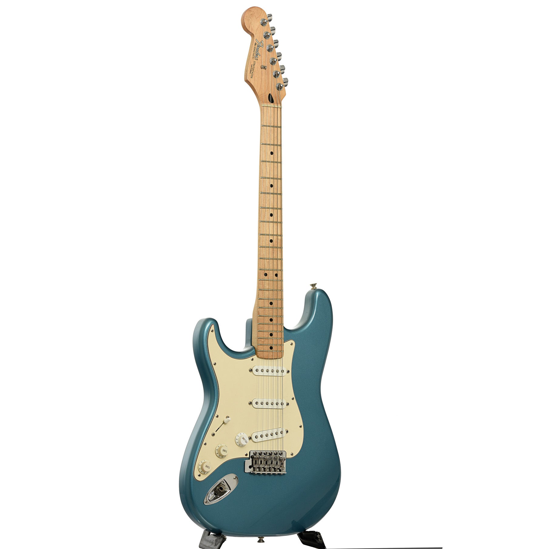 Full front and side  of Fender Standard Stratocaster Electric Guitar 