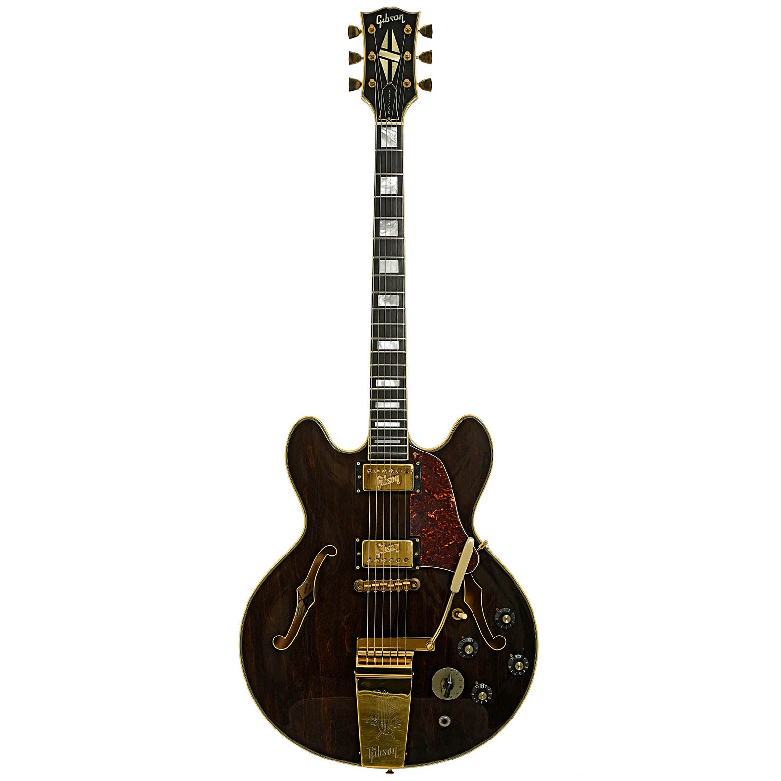 Full front of Gibson ES-355TD Stereo Hollowbody Electric Guitar 