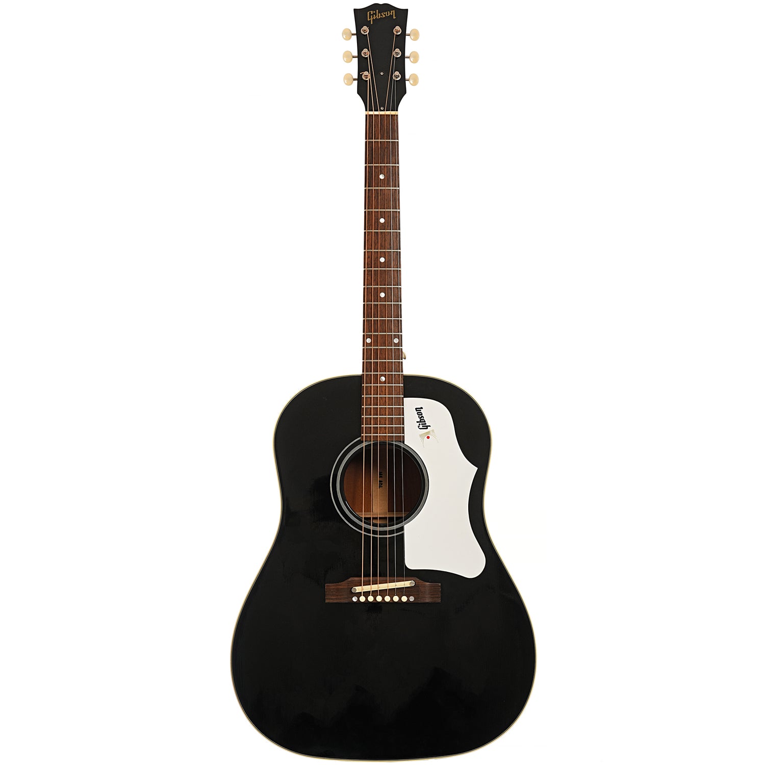 Full front of Gibson J-45 ADJ Ebony Acoustic 